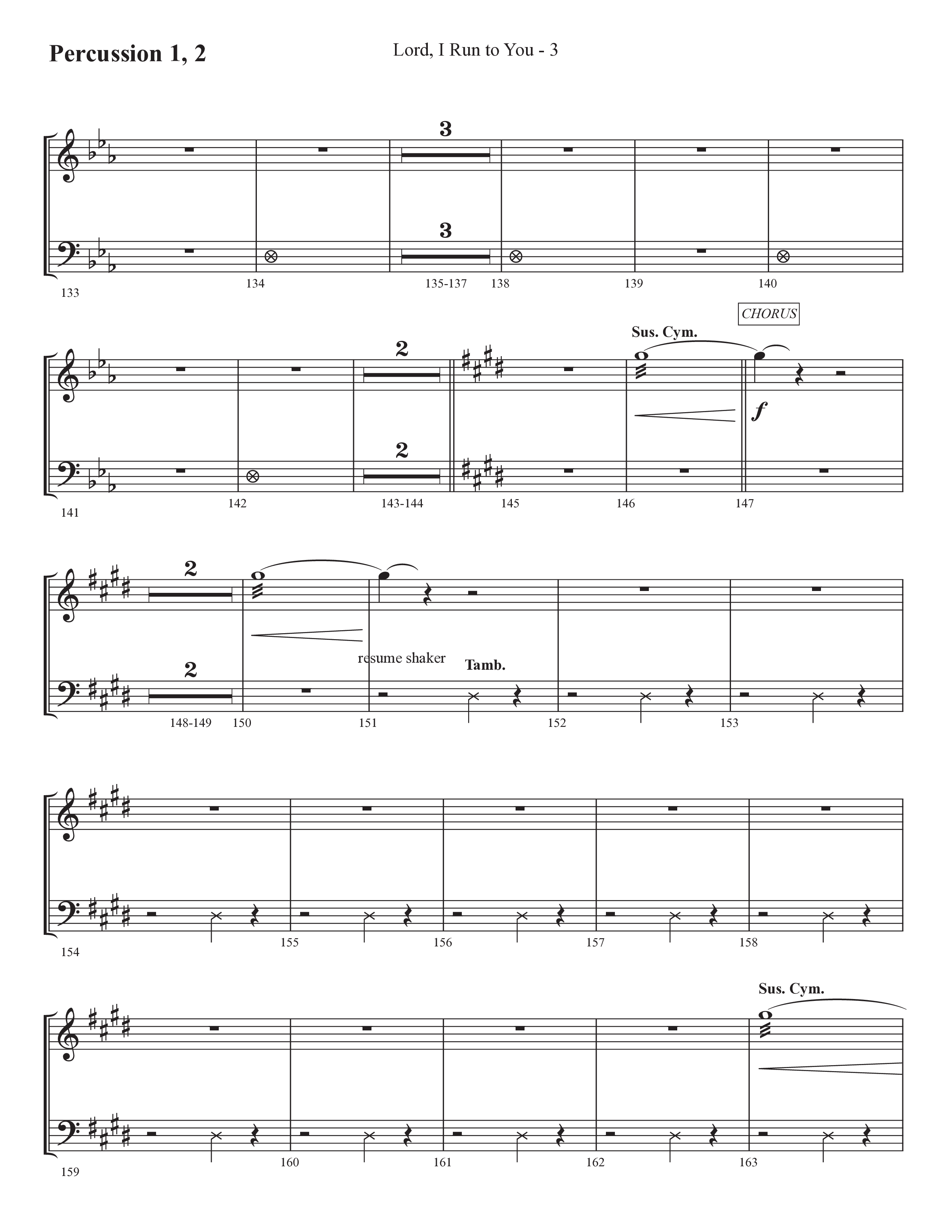 Lord I Run To You (Choral Anthem SATB) Percussion 1/2 (Prestonwood Worship / Prestonwood Choir / Arr. Michael Neale / Arr. Carson Wagner)