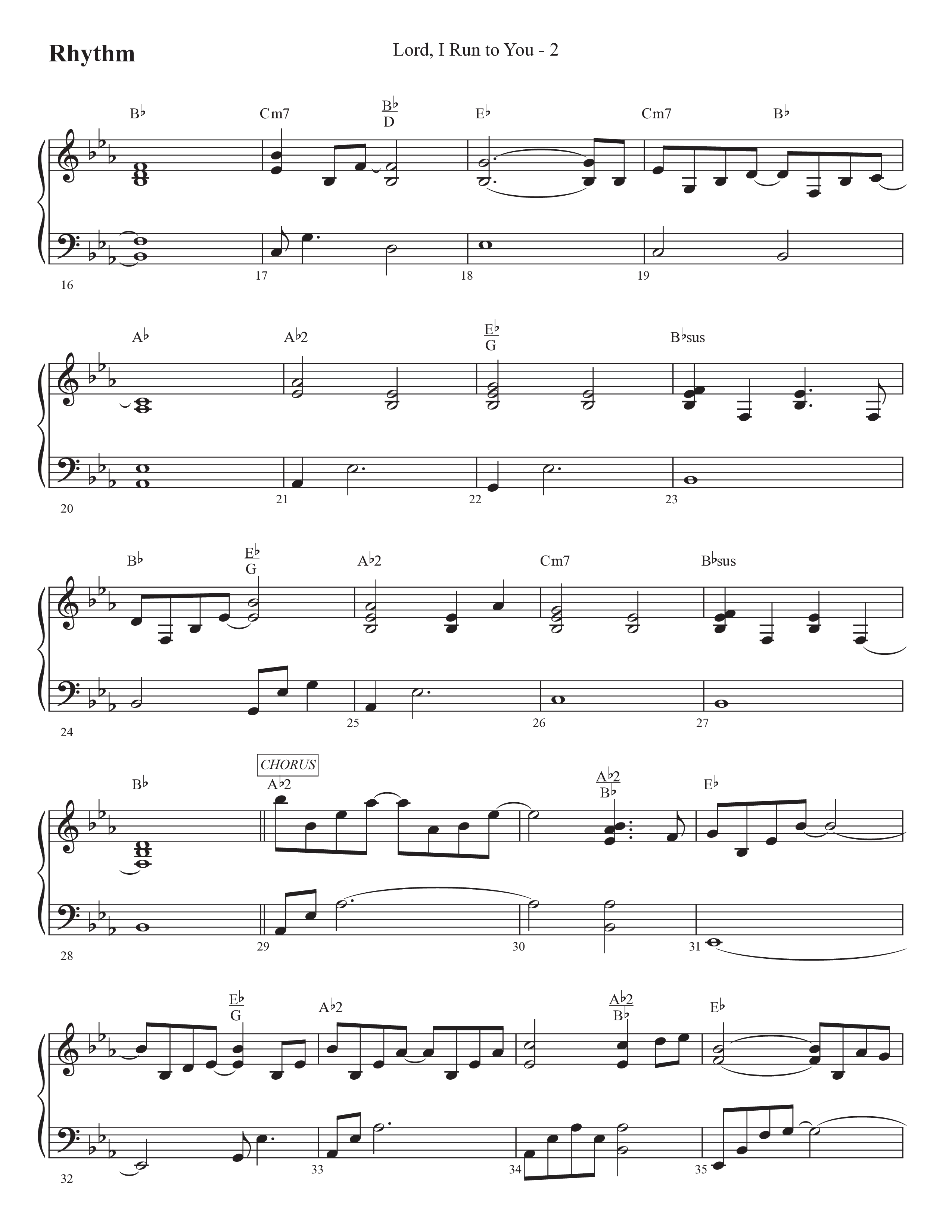 Lord I Run To You (Choral Anthem SATB) Rhythm Chart (Prestonwood Worship / Prestonwood Choir / Arr. Michael Neale / Arr. Carson Wagner)