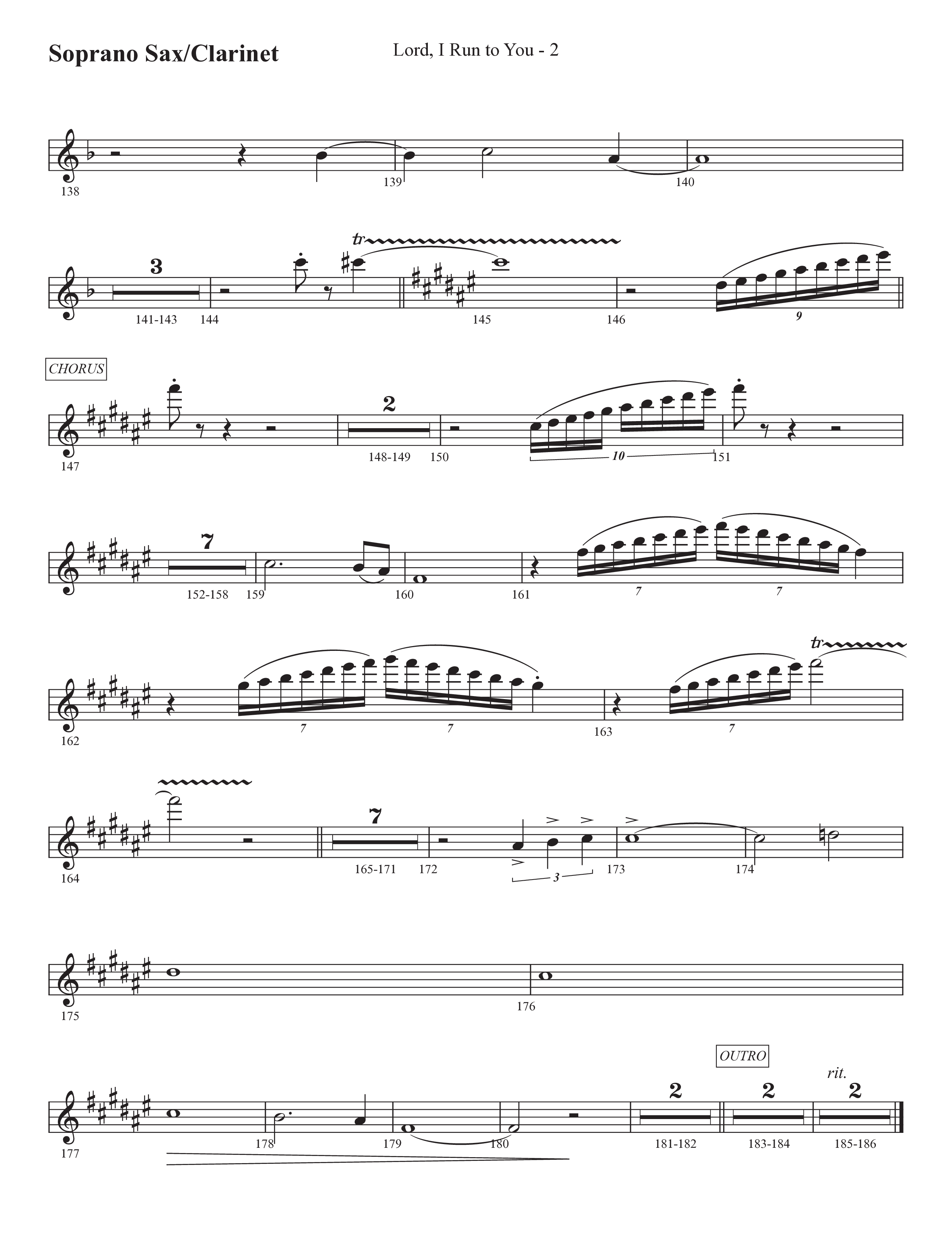 Lord I Run To You (Choral Anthem SATB) Soprano Sax (Prestonwood Worship / Prestonwood Choir / Arr. Michael Neale / Arr. Carson Wagner)