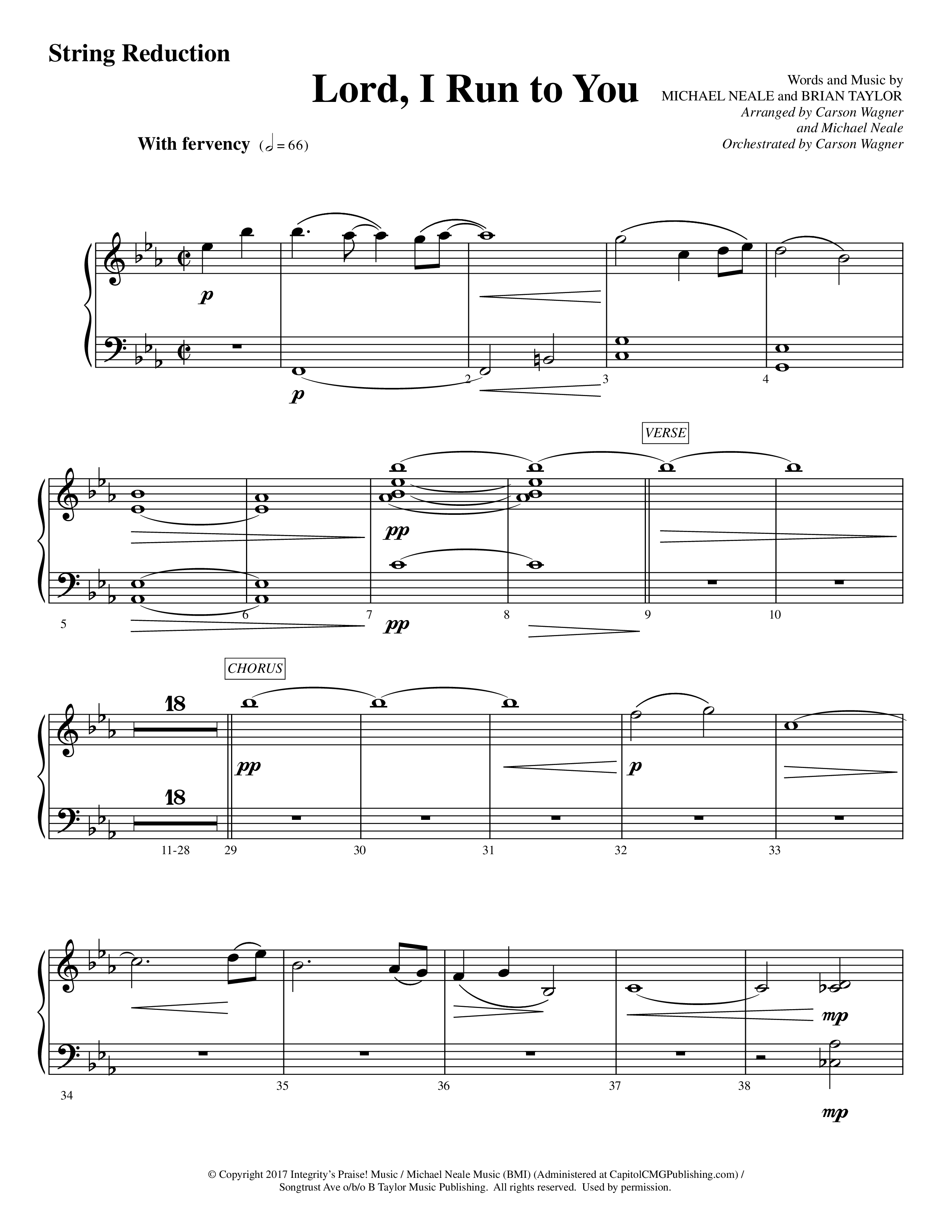 Lord I Run To You (Choral Anthem SATB) String Reduction (Prestonwood Worship / Prestonwood Choir / Arr. Michael Neale / Arr. Carson Wagner)