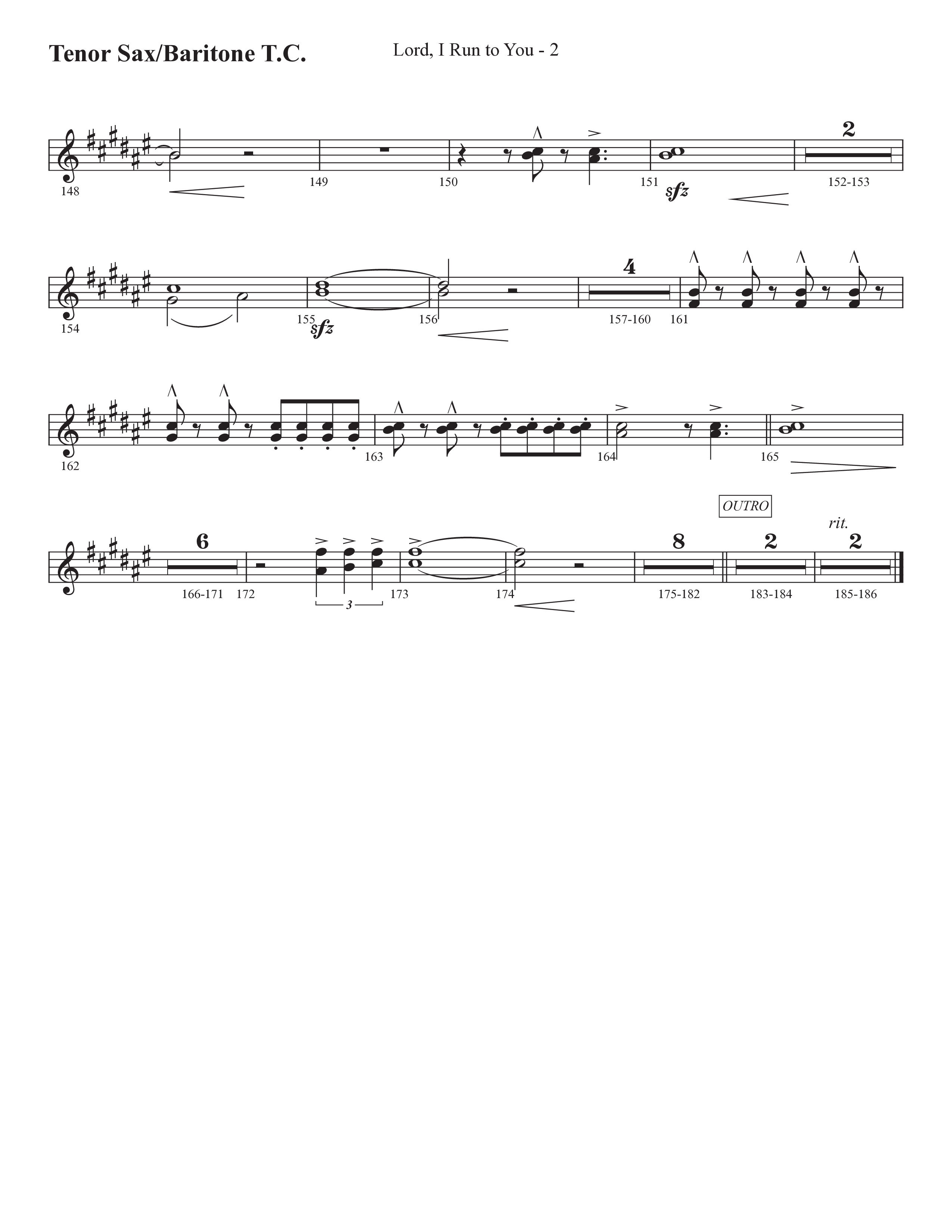 Lord I Run To You (Choral Anthem SATB) Tenor Sax/Baritone T.C. (Prestonwood Worship / Prestonwood Choir / Arr. Michael Neale / Arr. Carson Wagner)