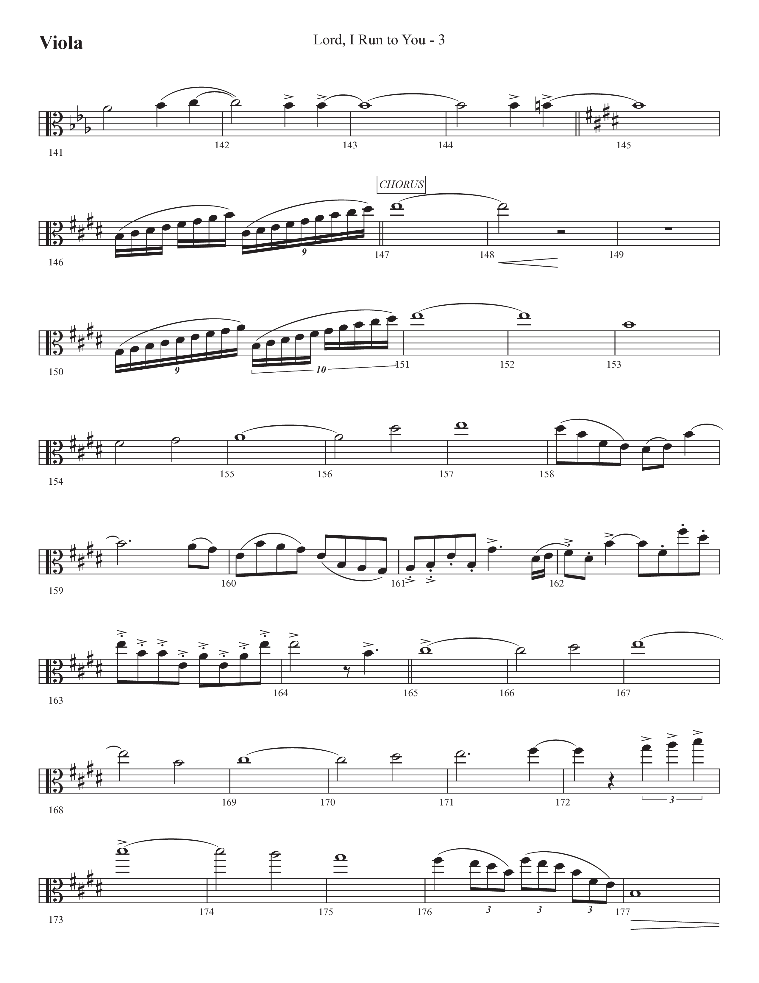Lord I Run To You (Choral Anthem SATB) Viola (Prestonwood Worship / Prestonwood Choir / Arr. Michael Neale / Arr. Carson Wagner)