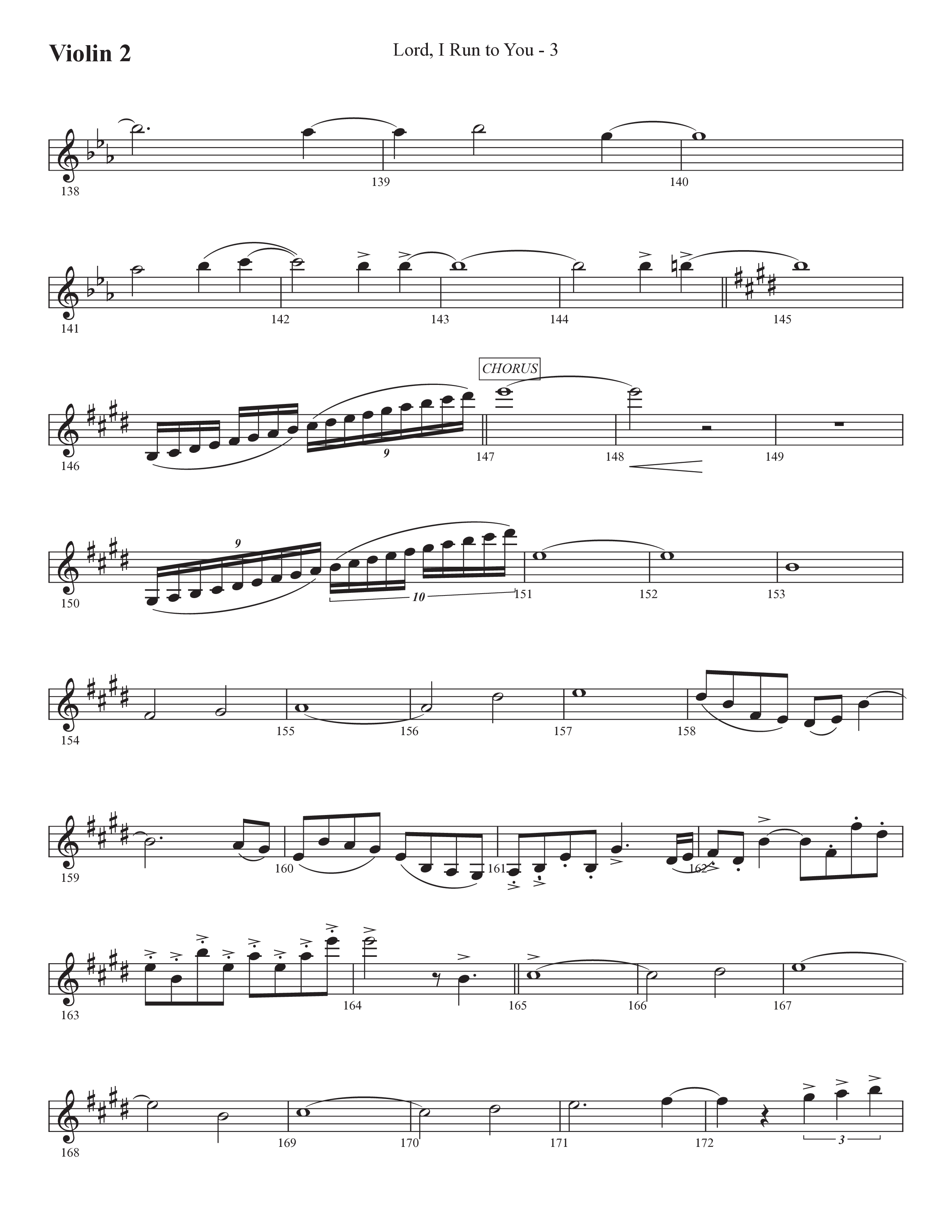 Lord I Run To You (Choral Anthem SATB) Violin 2 (Prestonwood Worship / Prestonwood Choir / Arr. Michael Neale / Arr. Carson Wagner)