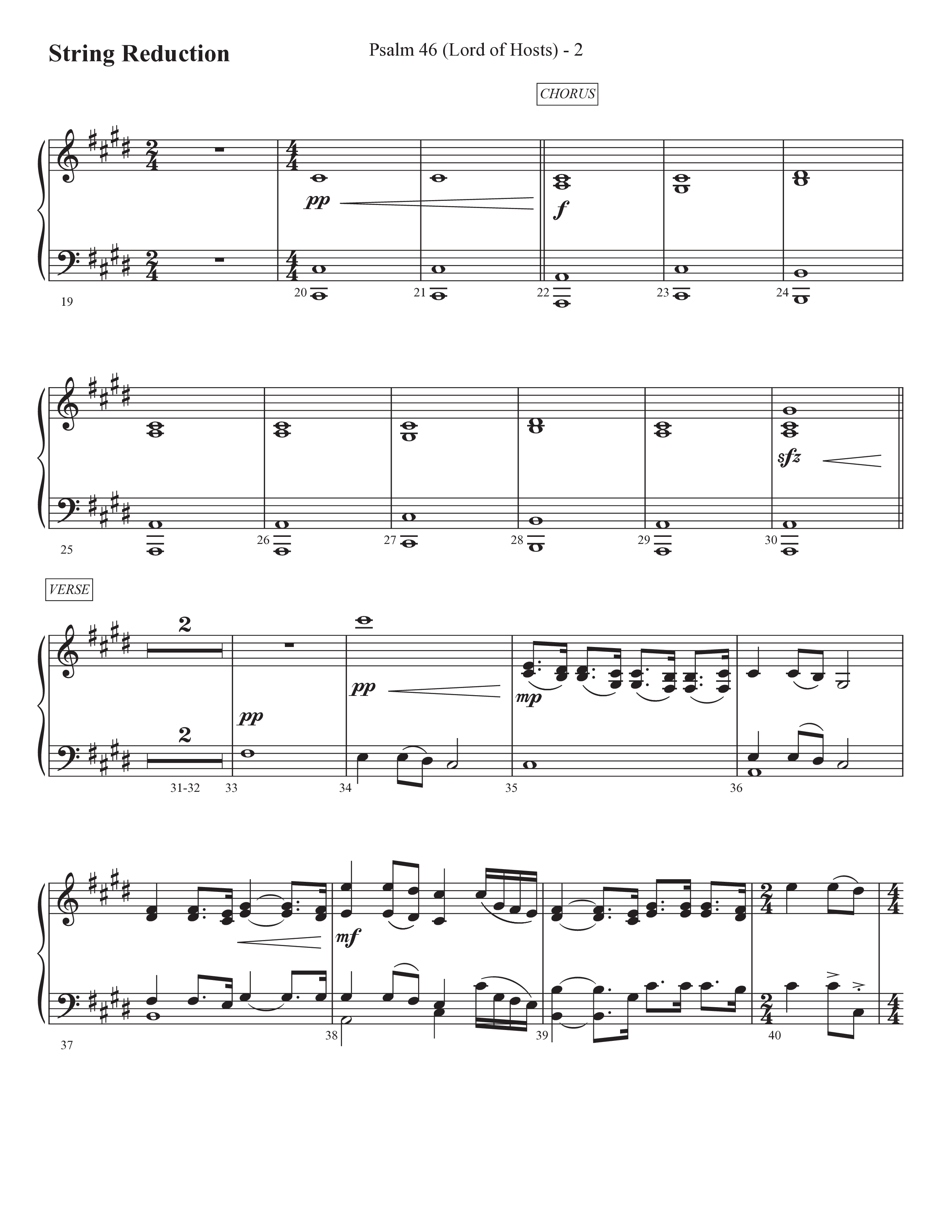 Psalm 46 (Lord Of Hosts) (Choral Anthem SATB) String Reduction (Prestonwood Worship / Prestonwood Choir / Arr. Jonathan Walker)