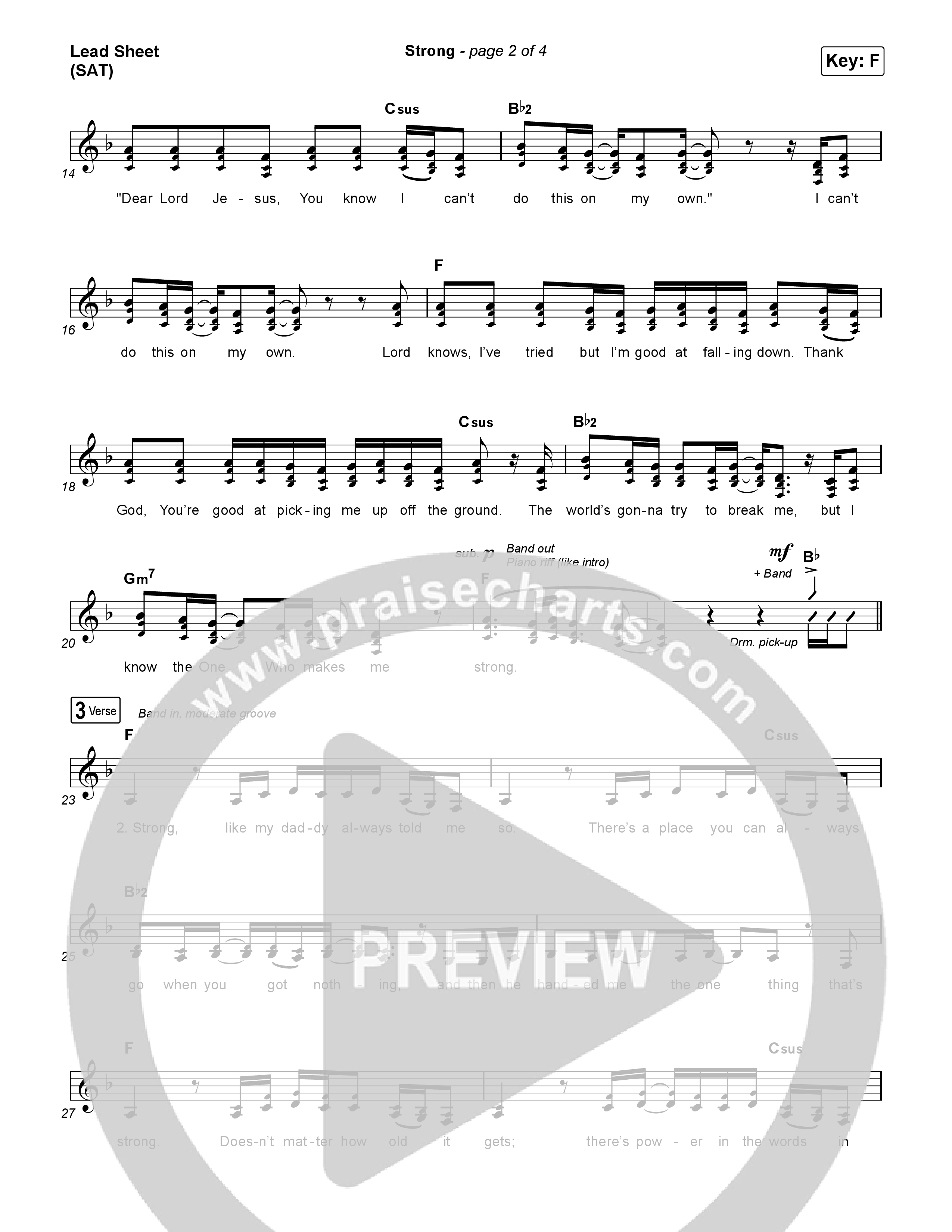 Strong Lead Sheet (SAT) (Anne Wilson)