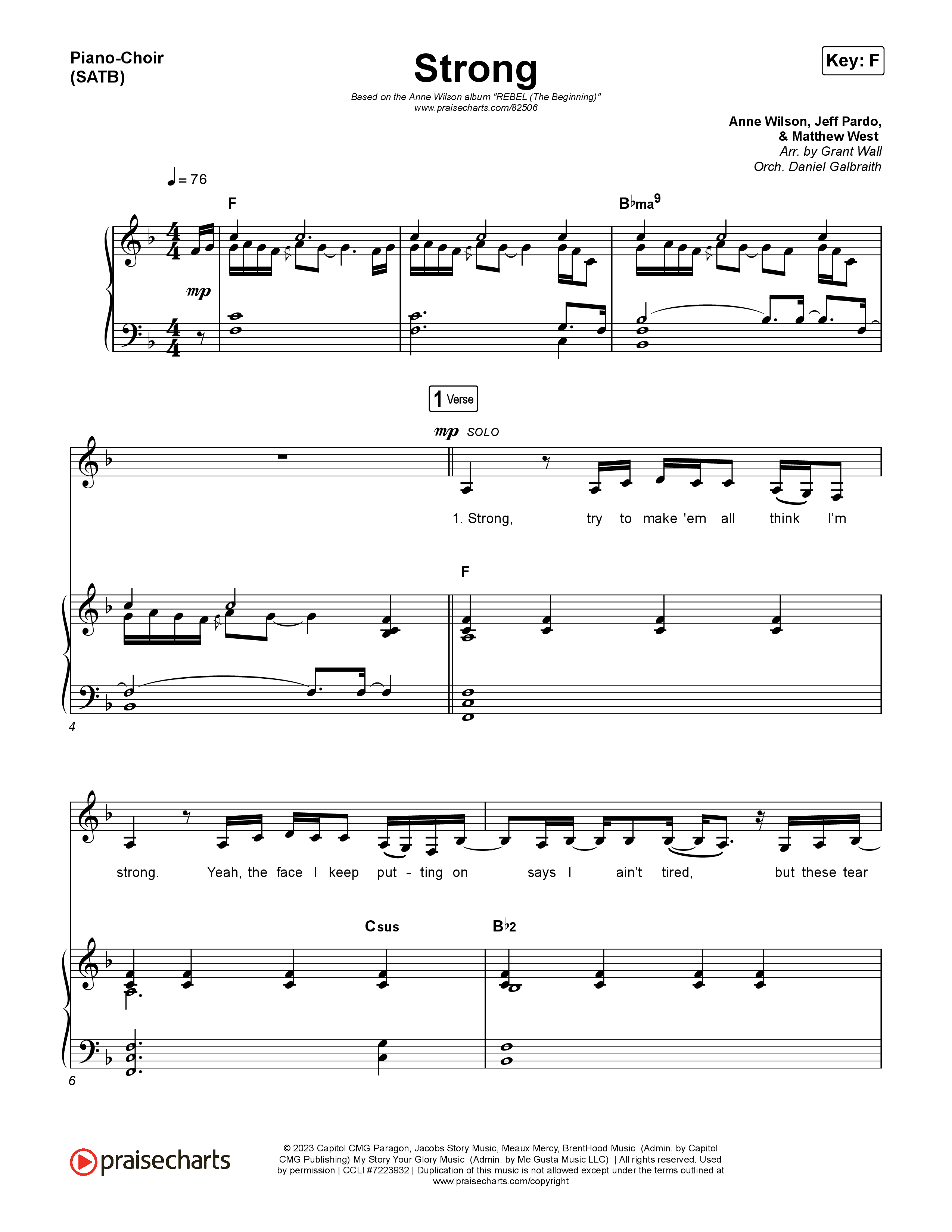 Strong Piano/Vocal Pack (Anne Wilson)