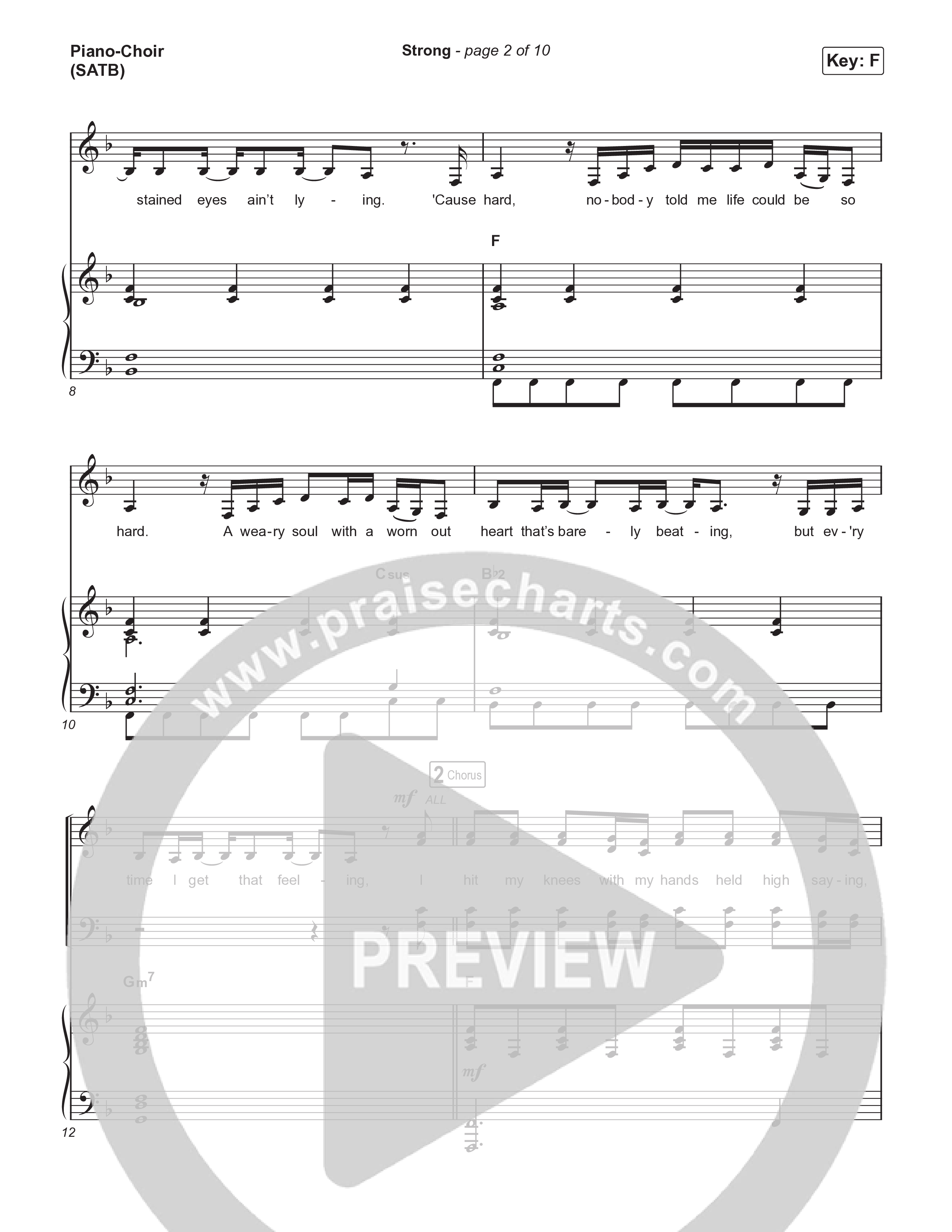 Strong Piano/Vocal (SATB) (Anne Wilson)