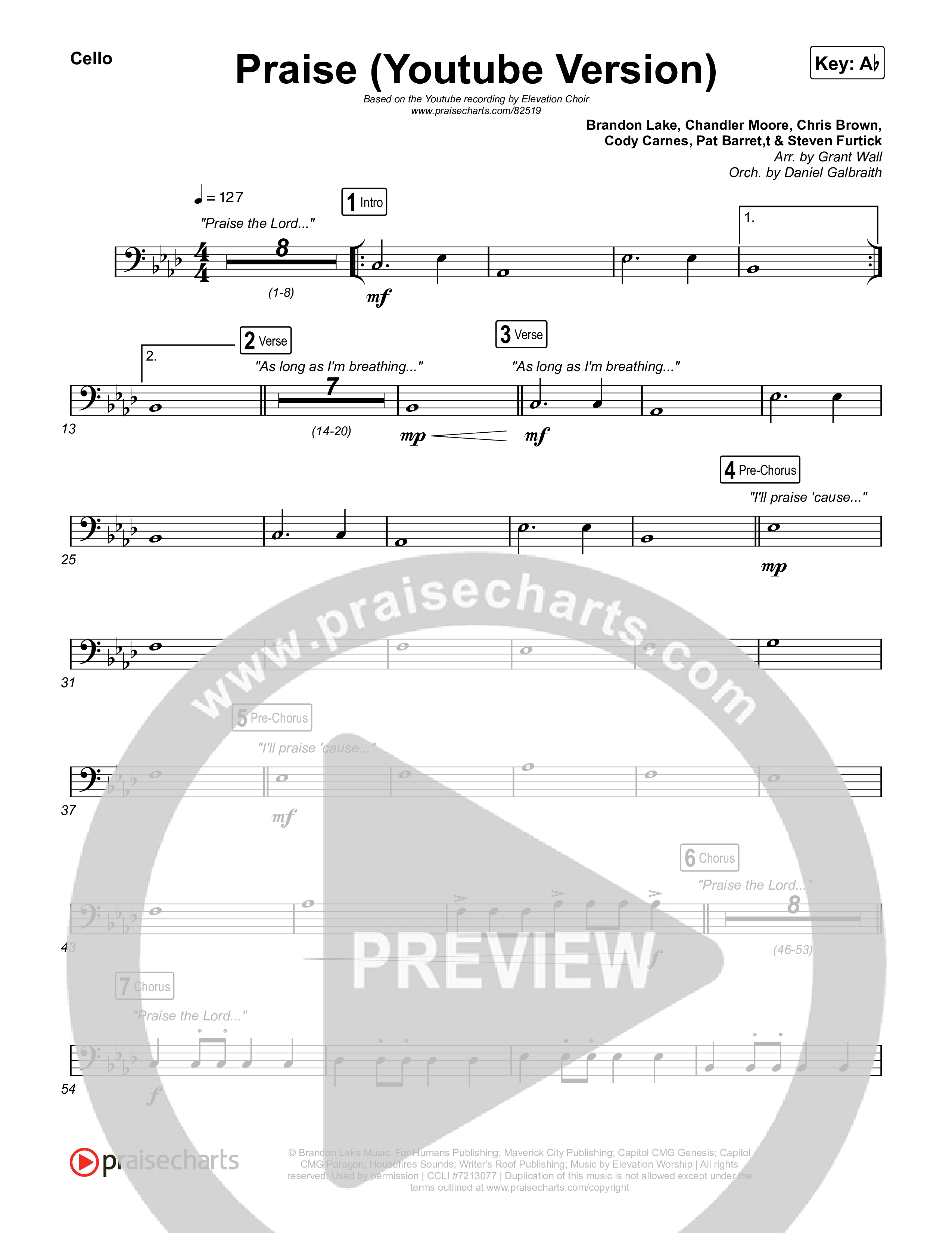Praise Cello (Elevation Worship / Elevation Choir)
