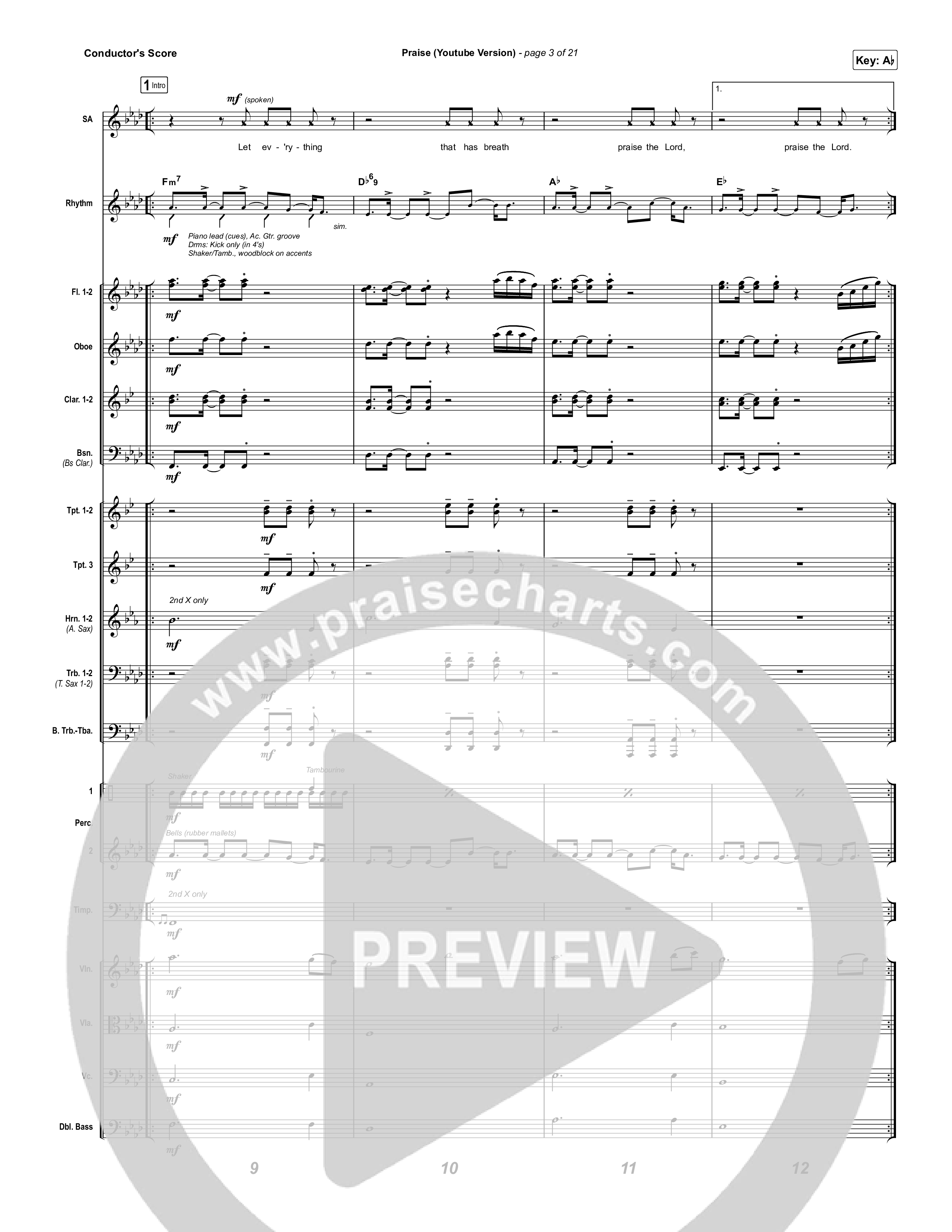 Praise Conductor's Score (Elevation Worship / Elevation Choir)