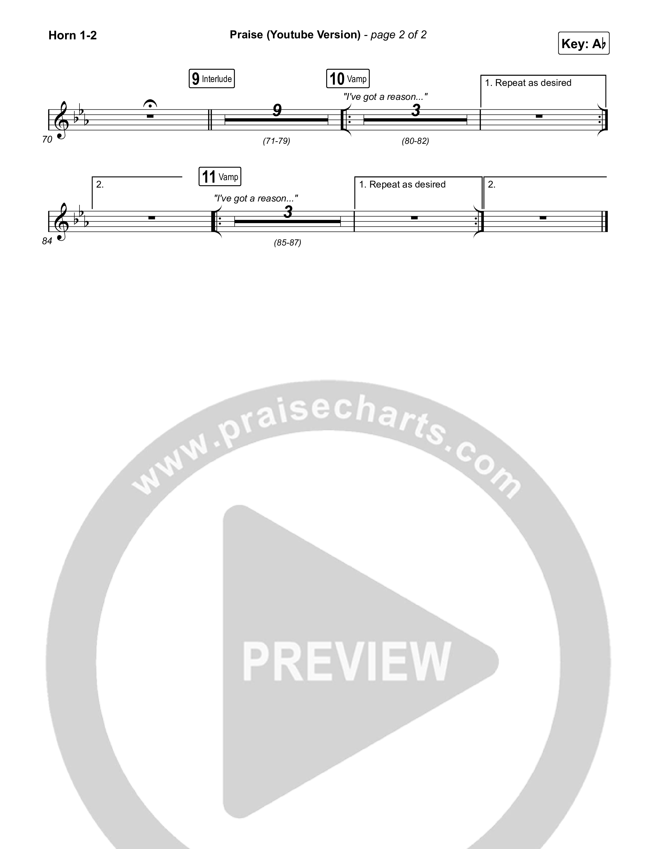 Praise French Horn 1,2 (Elevation Worship / Elevation Choir)