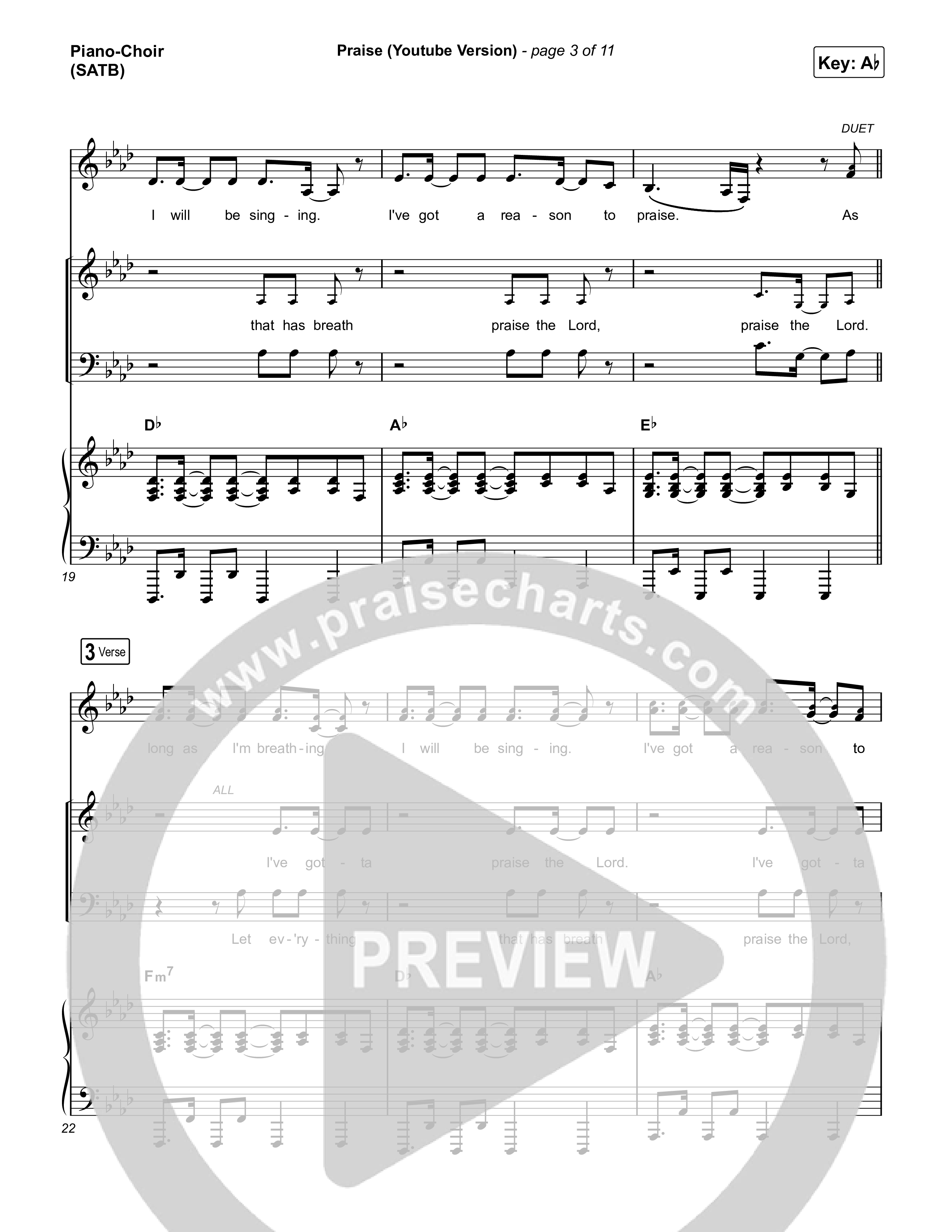 Praise Piano/Vocal (SATB) (Elevation Worship / Elevation Choir)