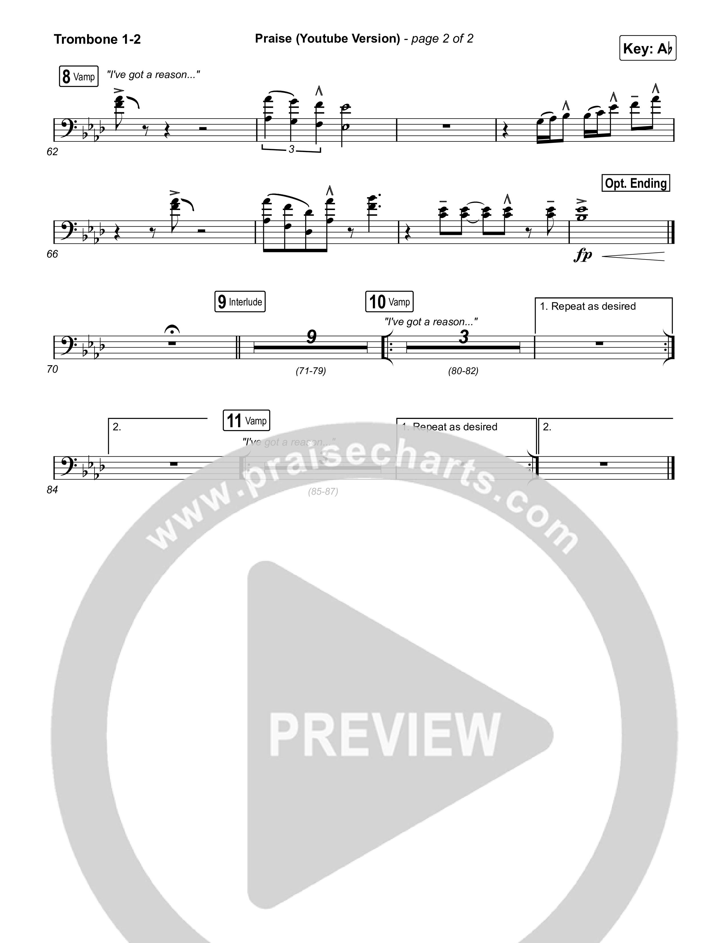 Praise Trombone 1,2 (Elevation Worship / Elevation Choir)