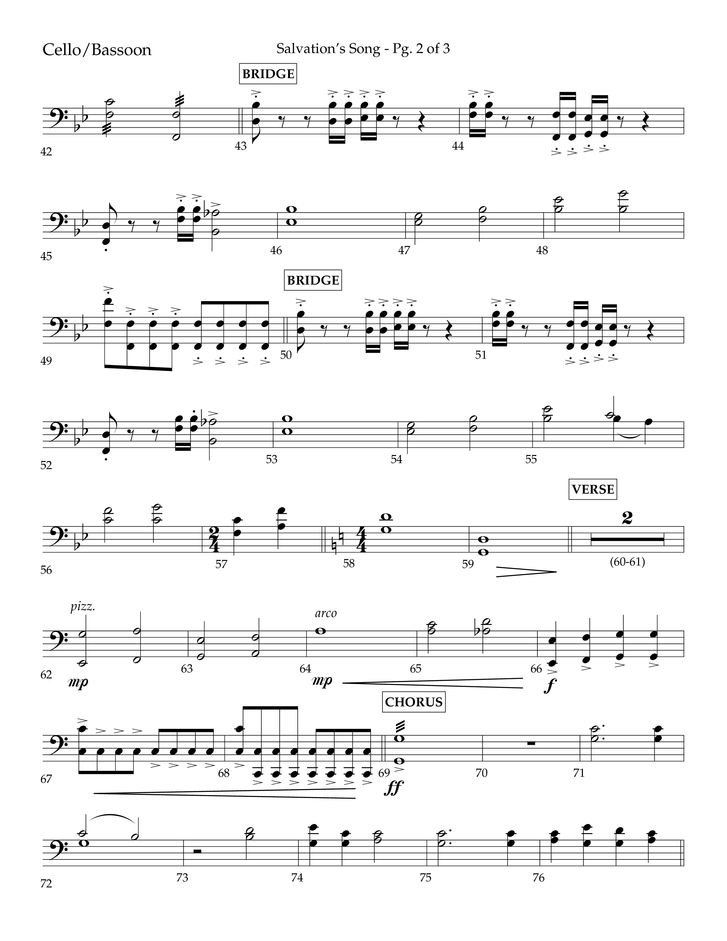 Loved Before The Dawn Of Time (Salvation's Song) (Choral Anthem SATB) Cello (Lifeway Choral / Arr. Joshua Spacht)