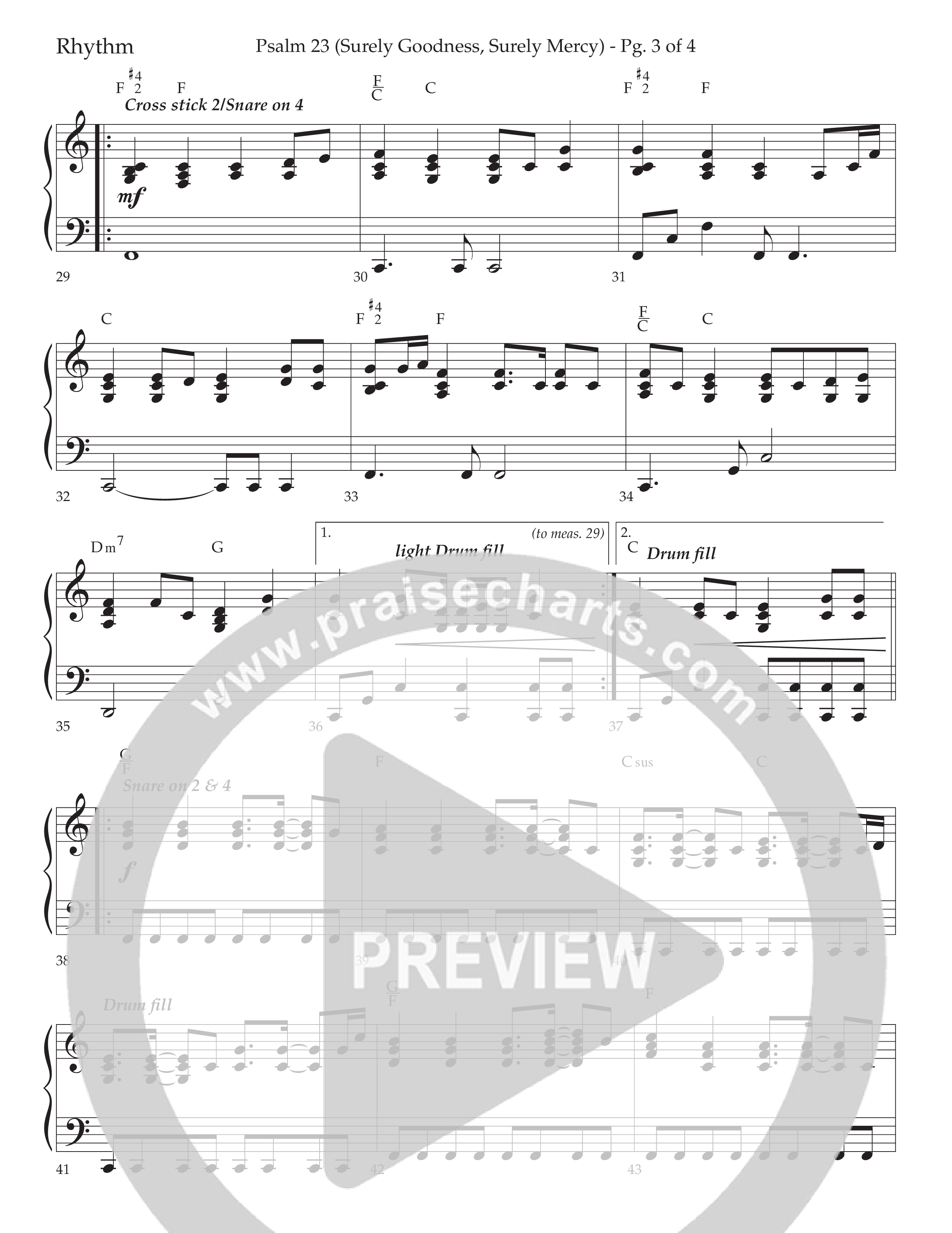 Psalm 23 (Surely Goodness) (Choral Anthem SATB) Lead Melody & Rhythm (Lifeway Choral / Arr. Craig Adams / Orch. Russell Mauldin)