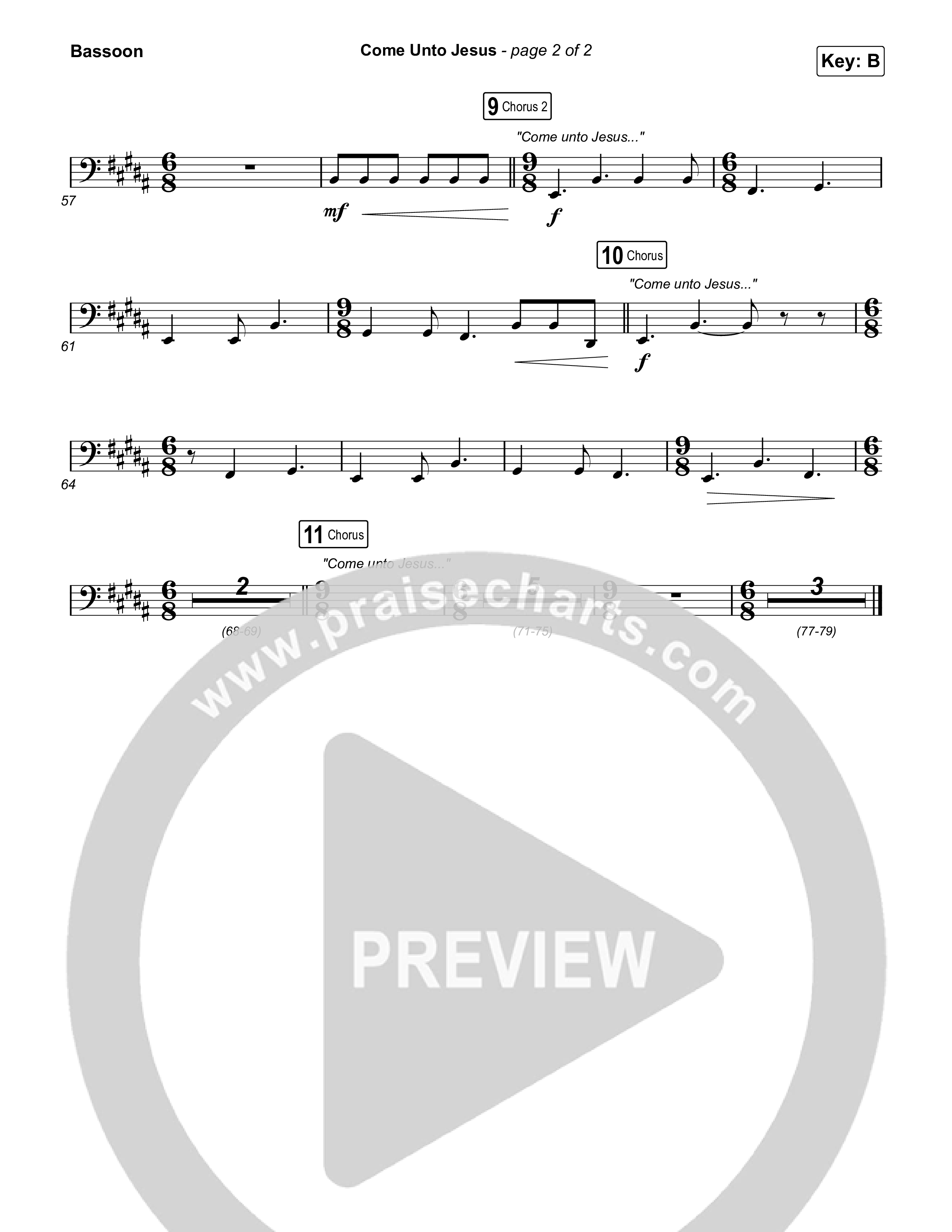 Come Unto Jesus (Acoustic) Bassoon (Keith & Kristyn Getty / Laura Story / Jordan Kauflin)