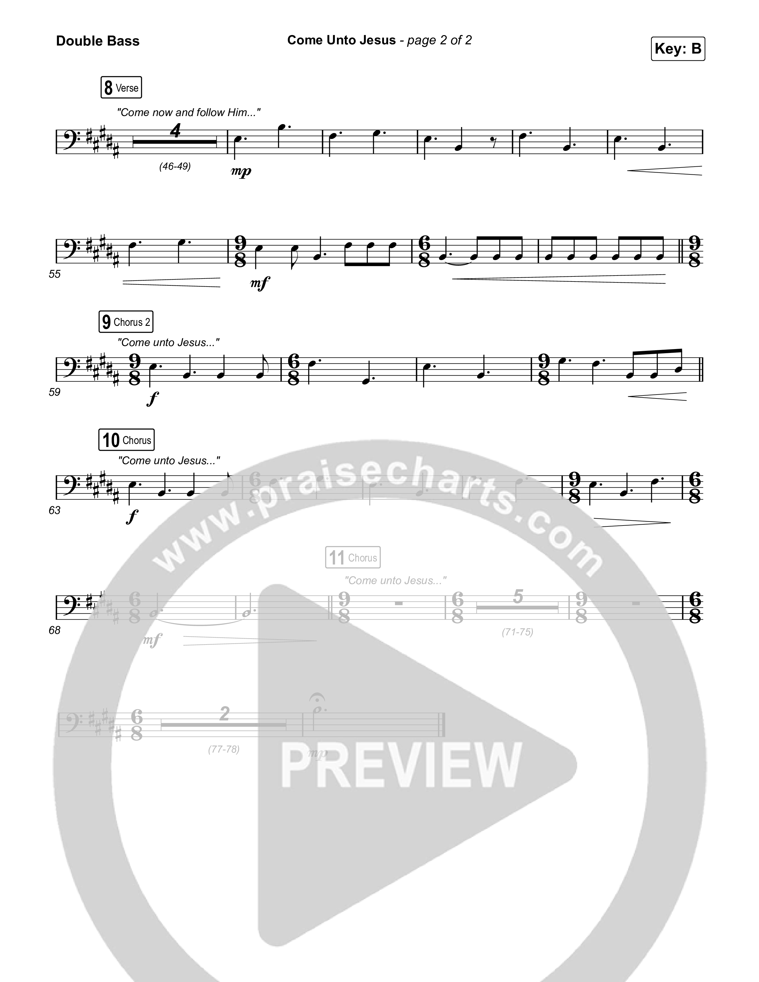 Come Unto Jesus (Acoustic) String Bass (Keith & Kristyn Getty / Laura Story / Jordan Kauflin)