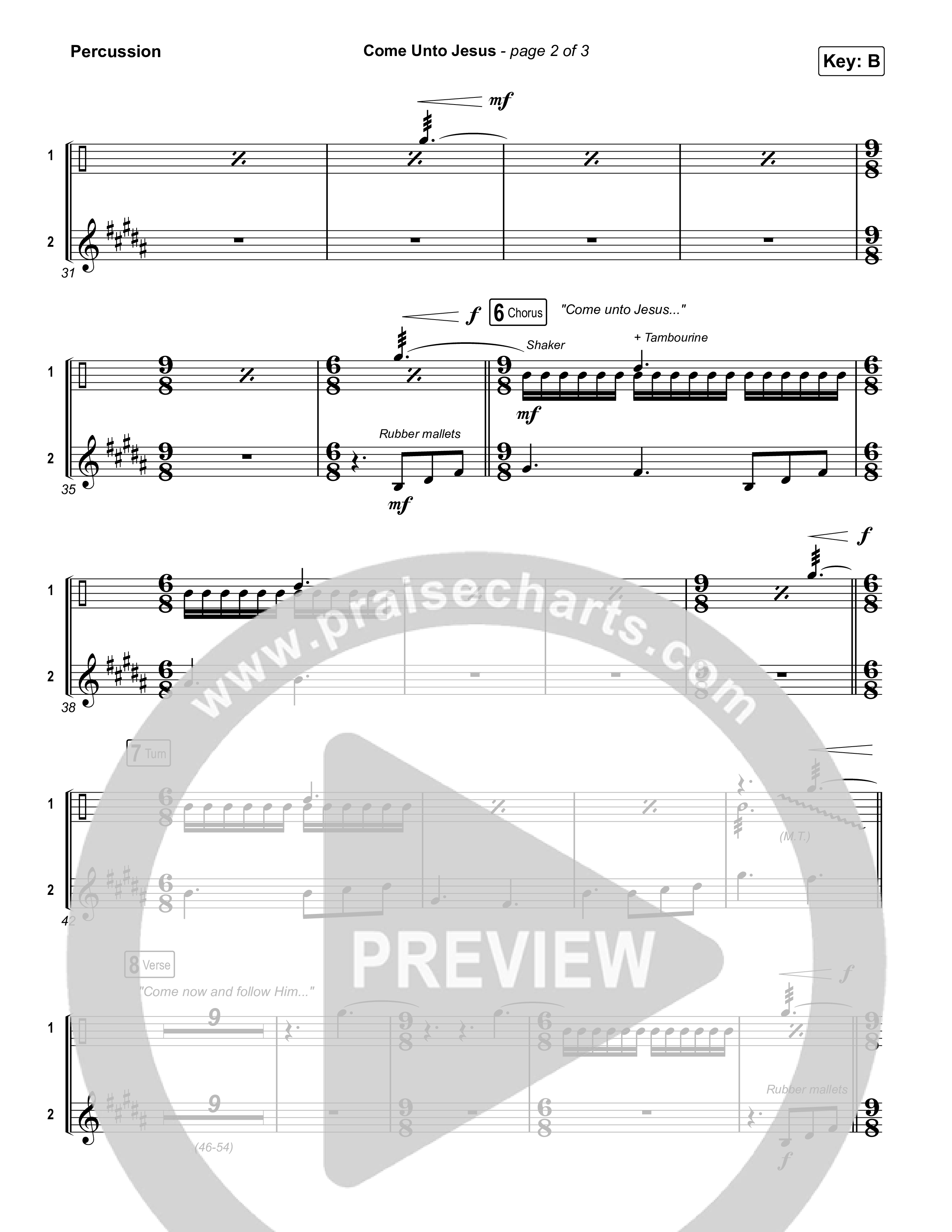 Come Unto Jesus (Acoustic) Percussion (Keith & Kristyn Getty / Laura Story / Jordan Kauflin)