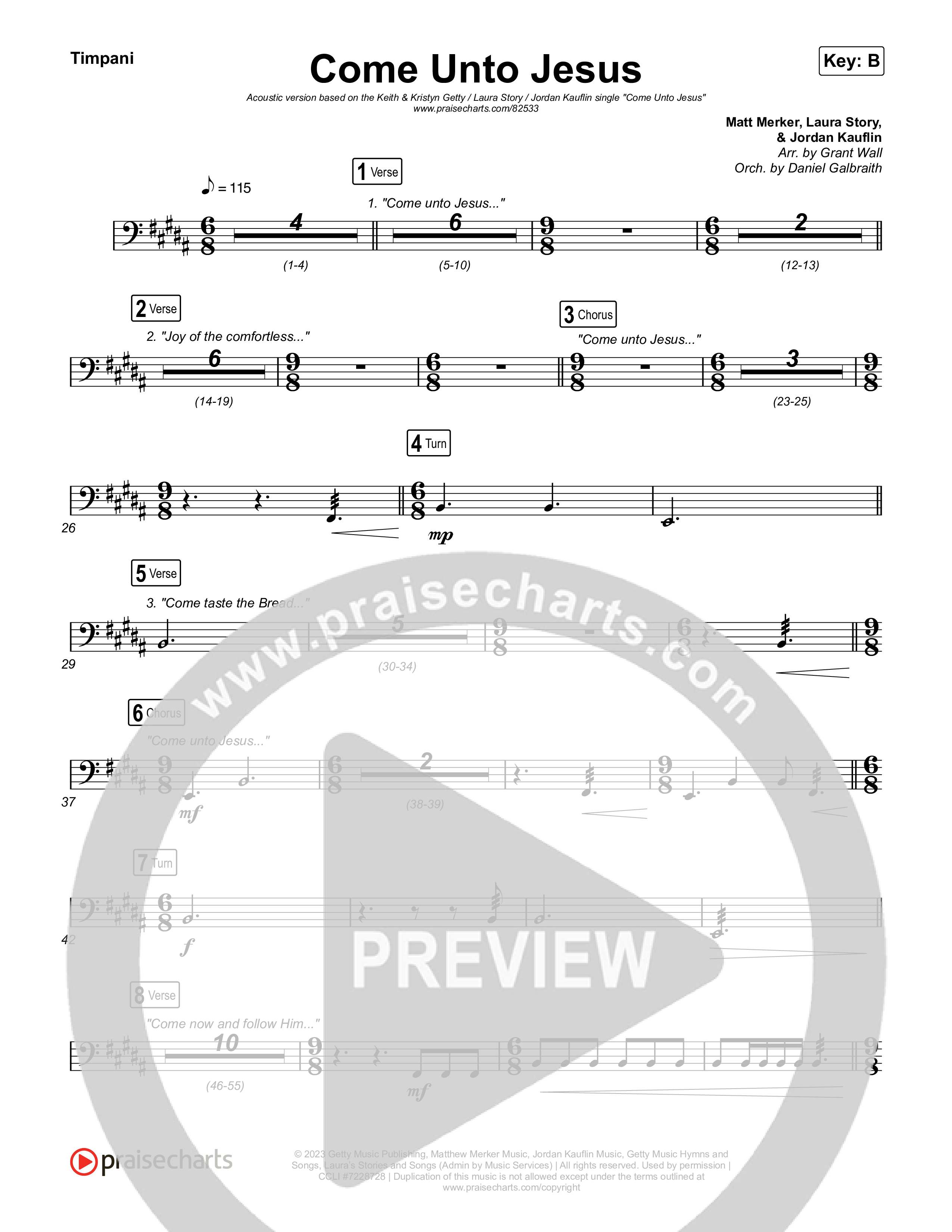 Come Unto Jesus (Acoustic) Timpani (Keith & Kristyn Getty / Laura Story / Jordan Kauflin)