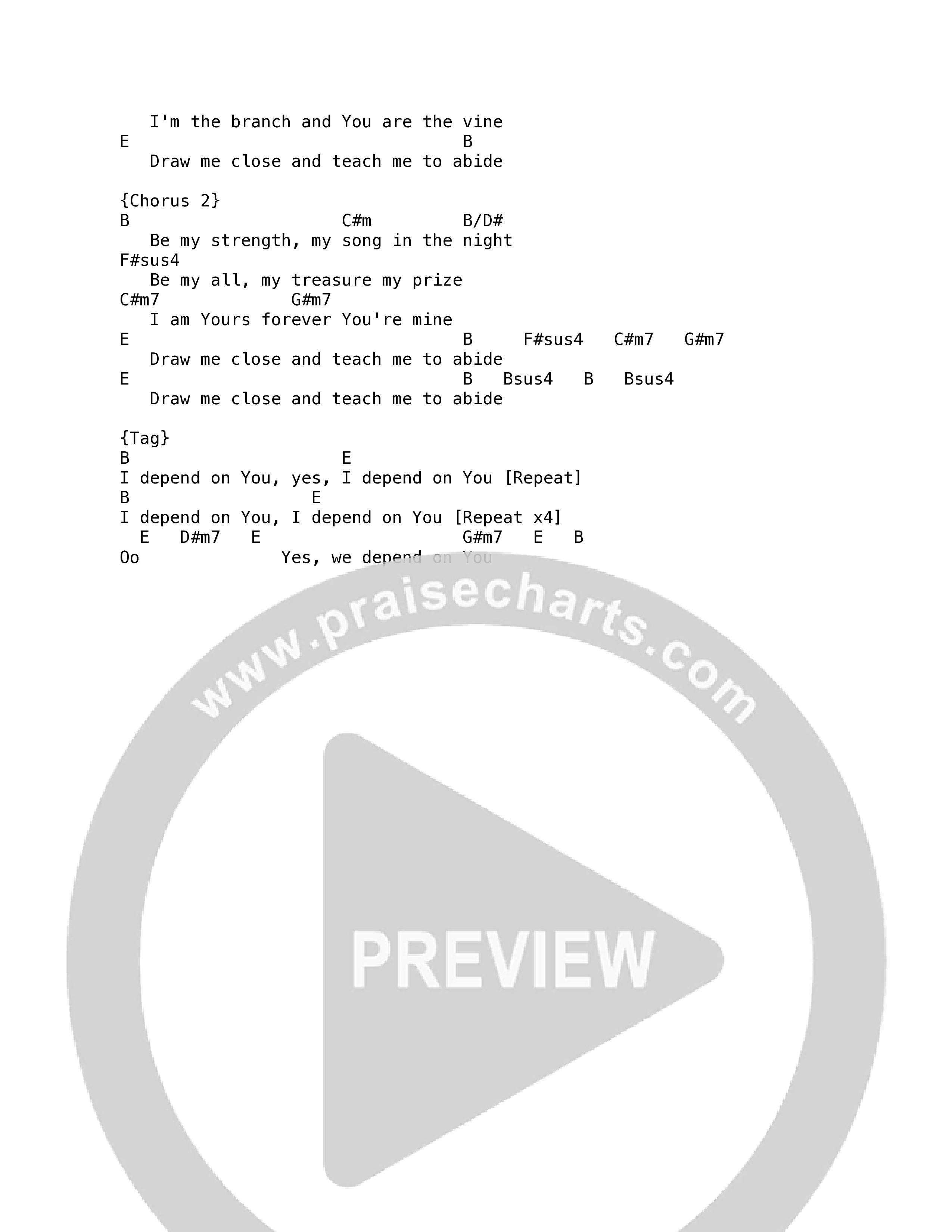 Abide (Live) Chord Chart (Mission House / Jess Ray / Taylor Leonhardt / Aaron Williams)