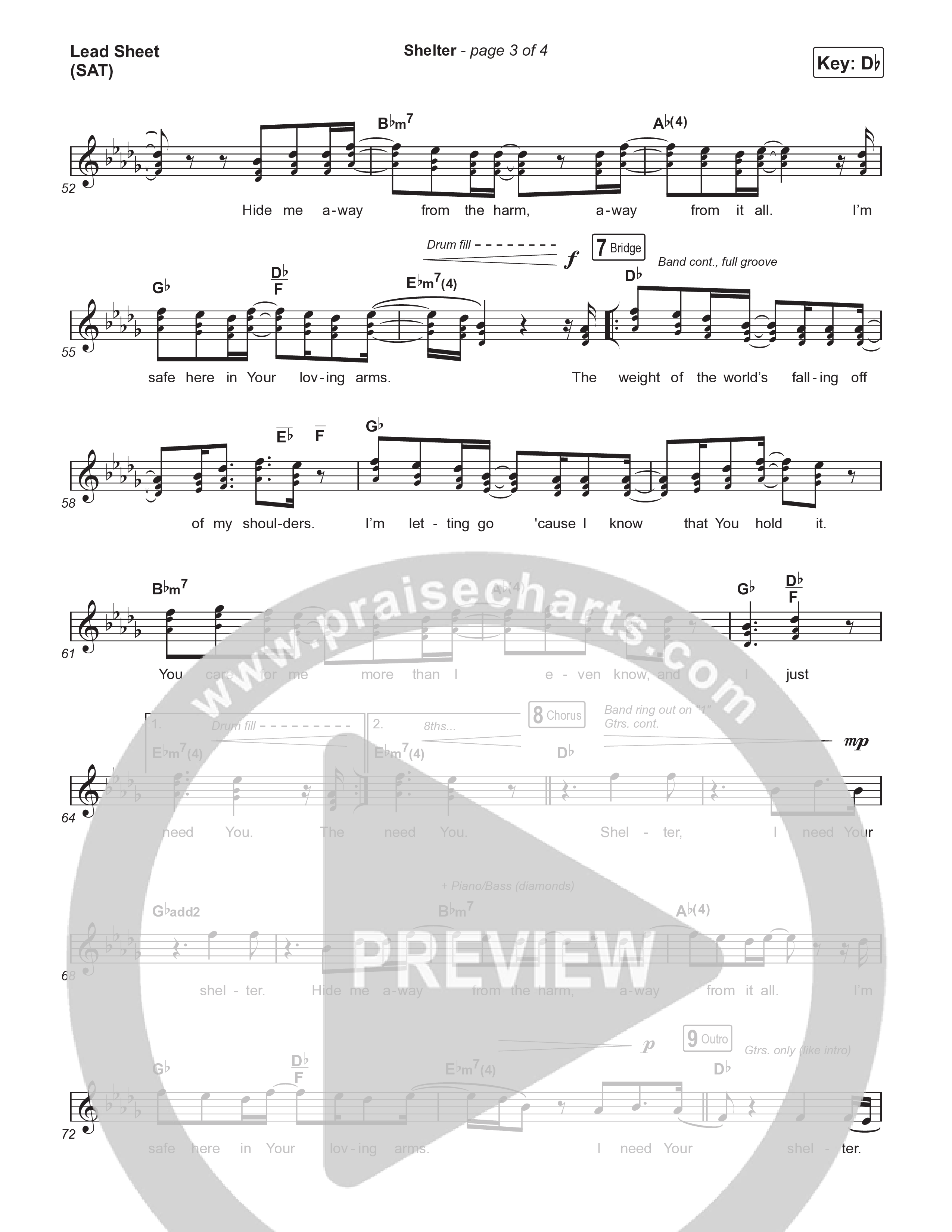 Shelter Lead Sheet (SAT) (Pat Barrett)