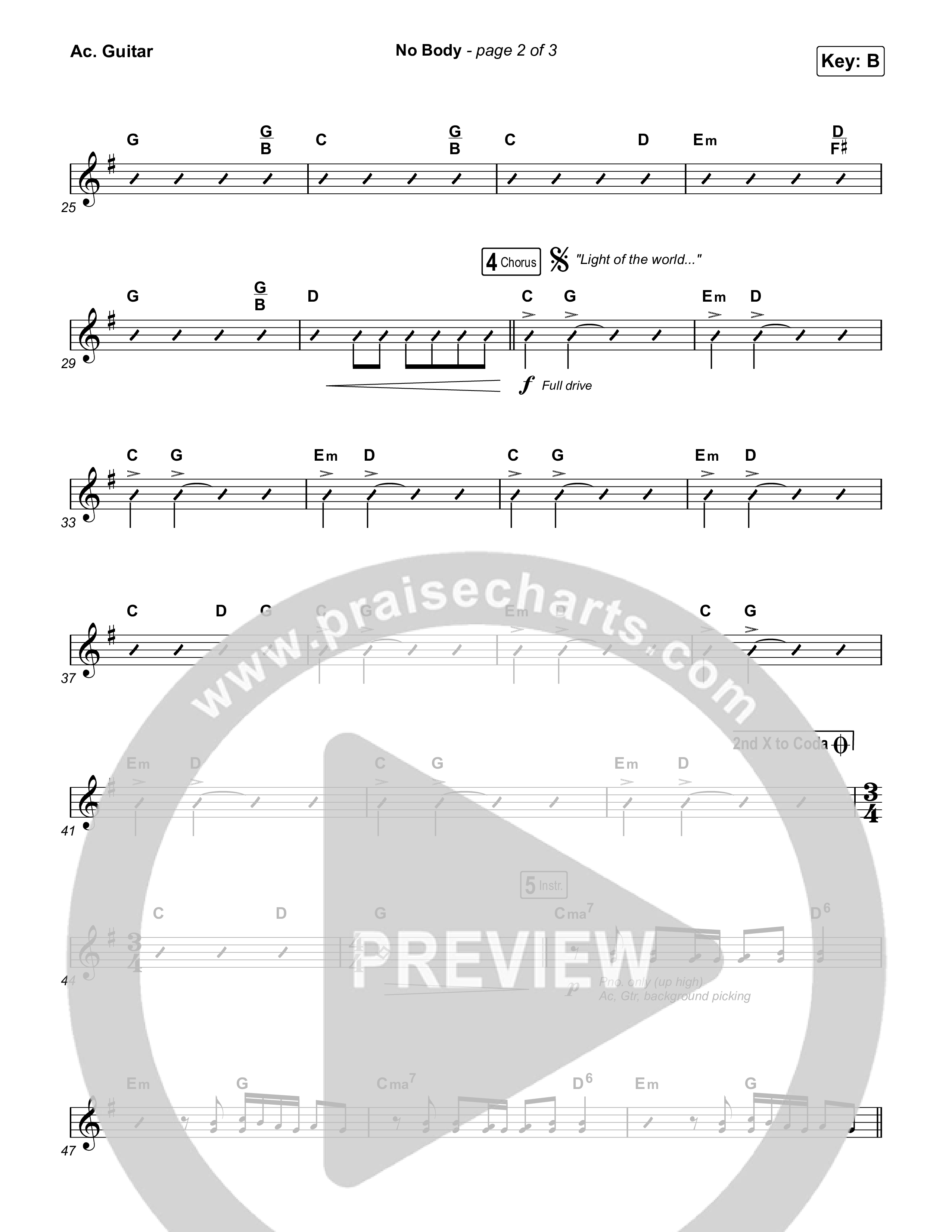 No Body Acoustic Guitar (Pat Barrett)