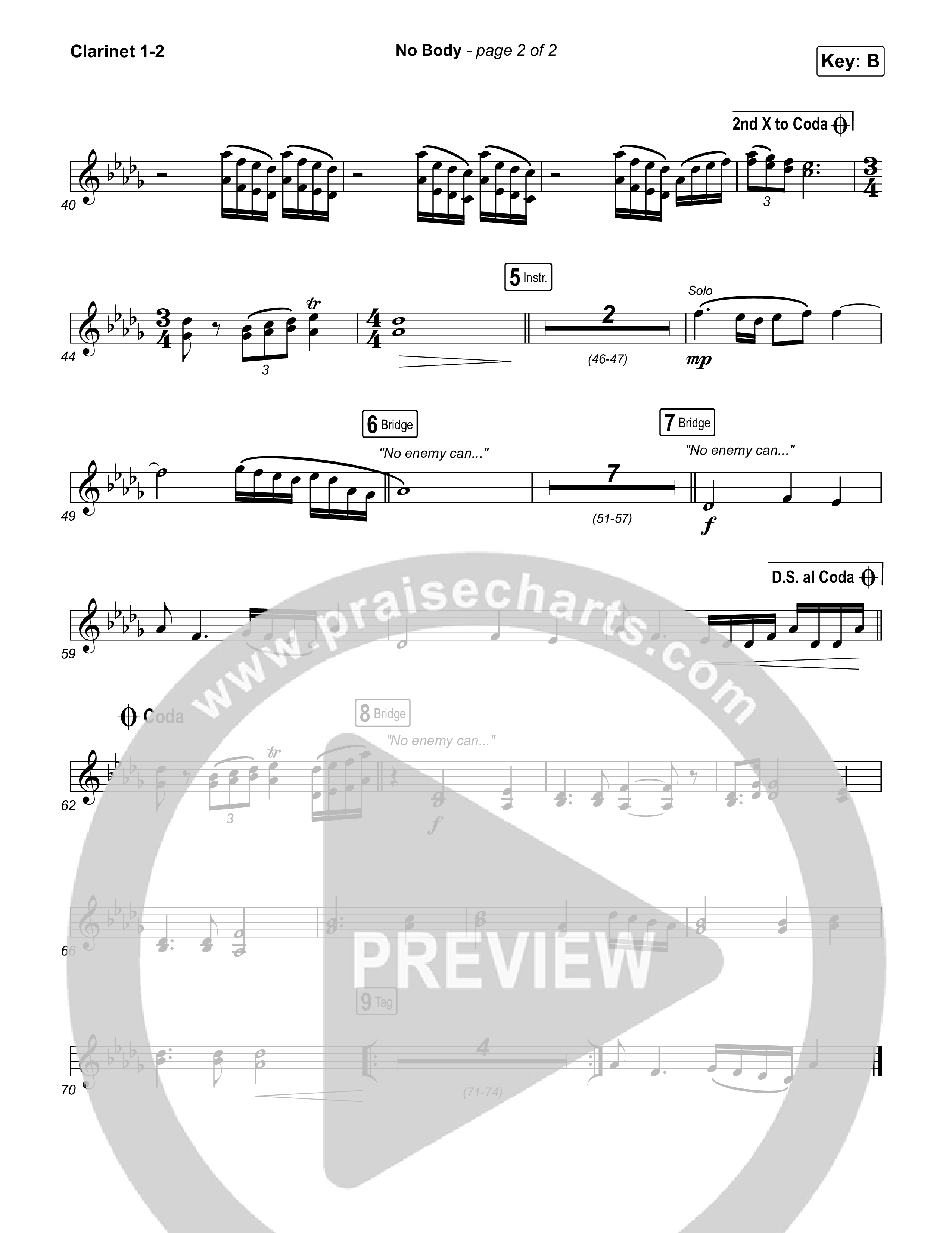 No Body Clarinet 1,2 (Pat Barrett)