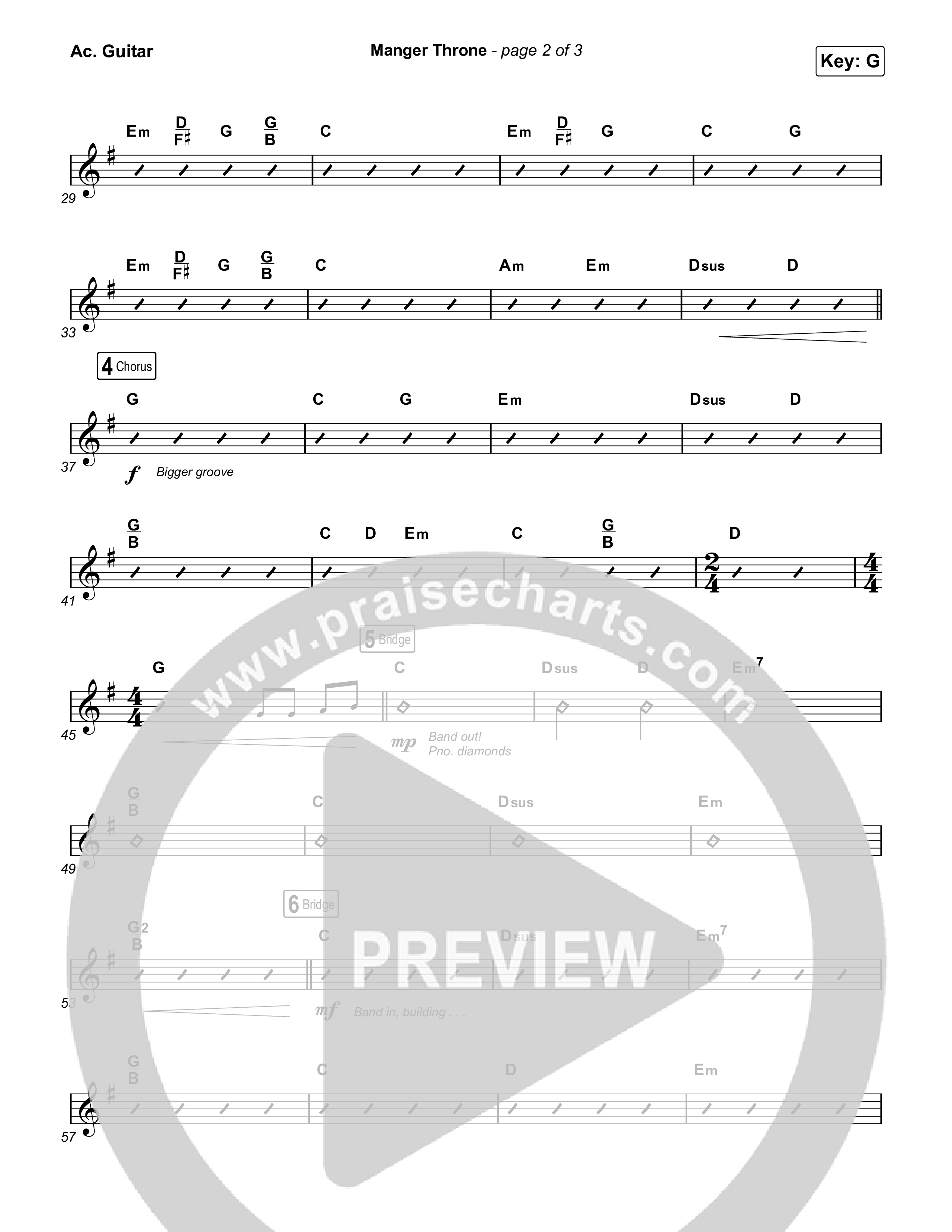 Manger Throne (Choral Anthem SATB) Acoustic Guitar (Phil Wickham / Arr. Erik Foster)