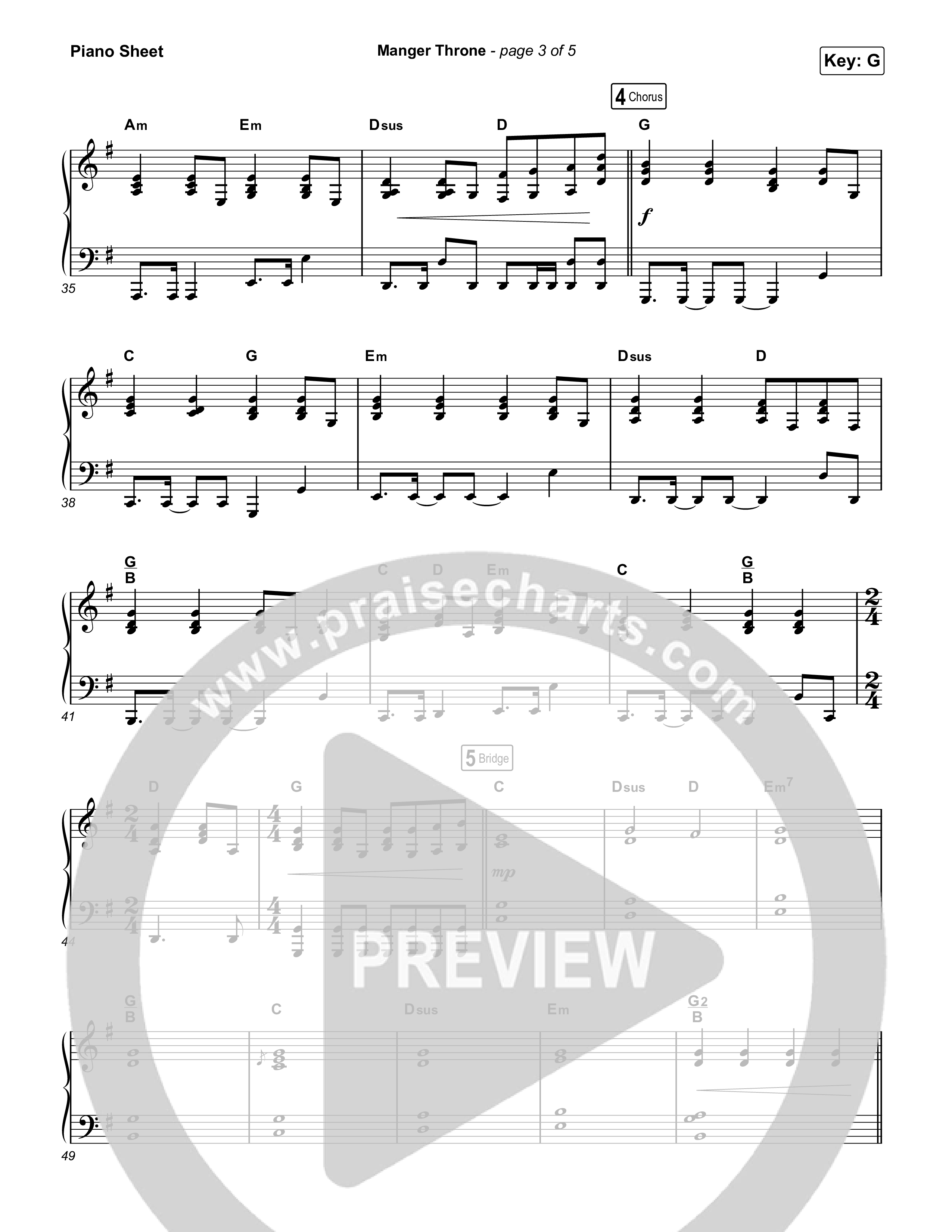 Manger Throne (Choral Anthem SATB) Piano Sheet (Phil Wickham / Arr. Erik Foster)