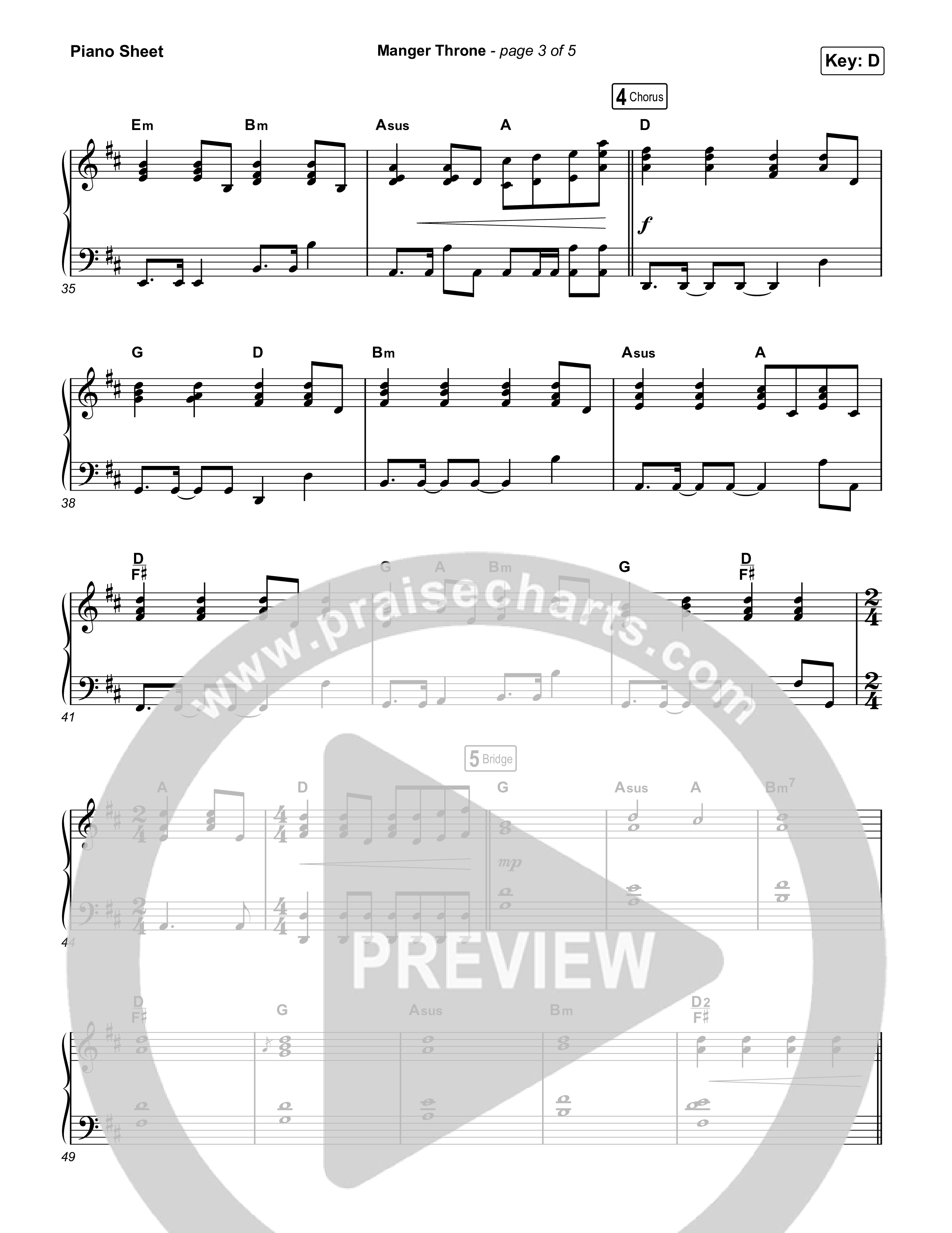 Manger Throne (Sing It Now) Piano Sheet (Phil Wickham / Arr. Erik Foster)