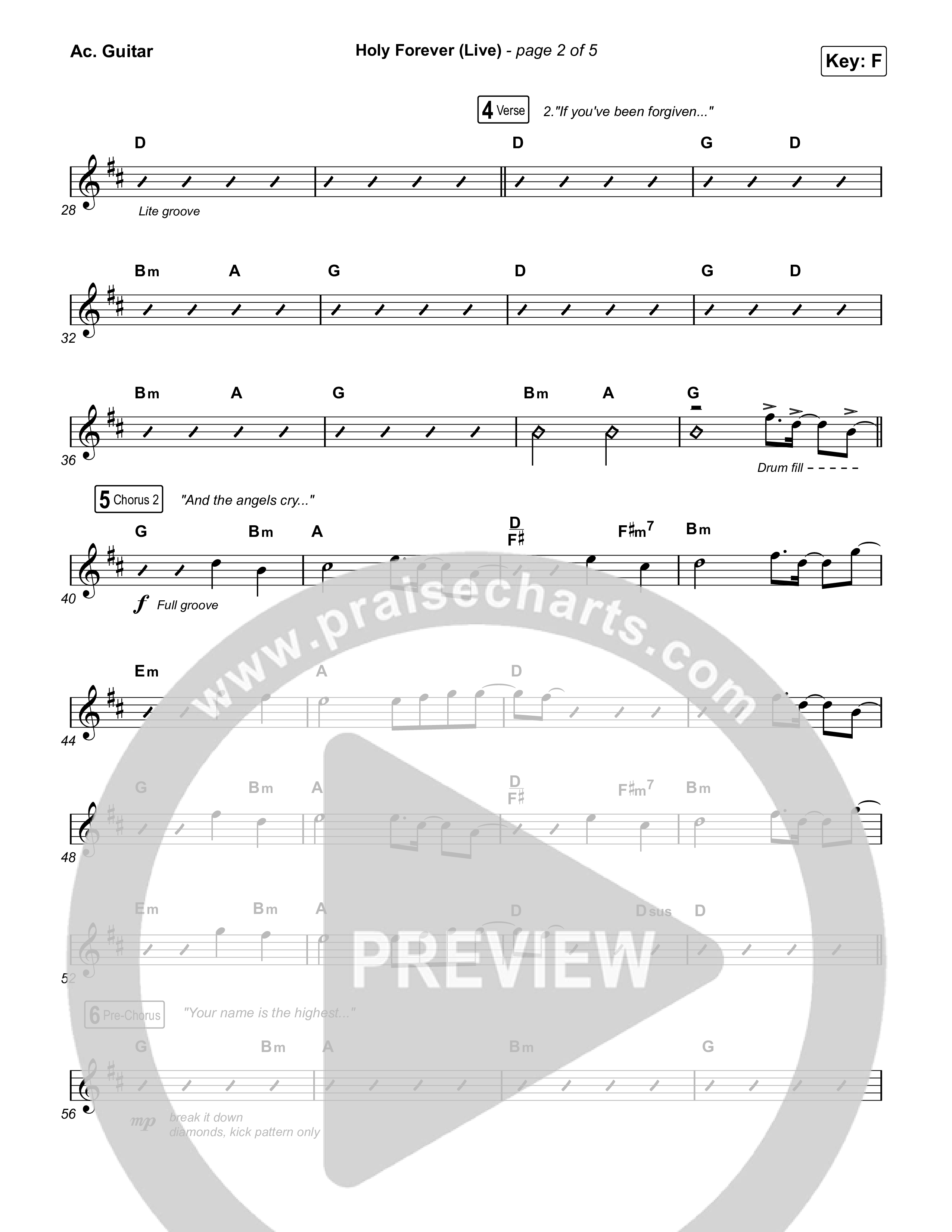 Holy Forever (Live) Acoustic Guitar (CeCe Winans)