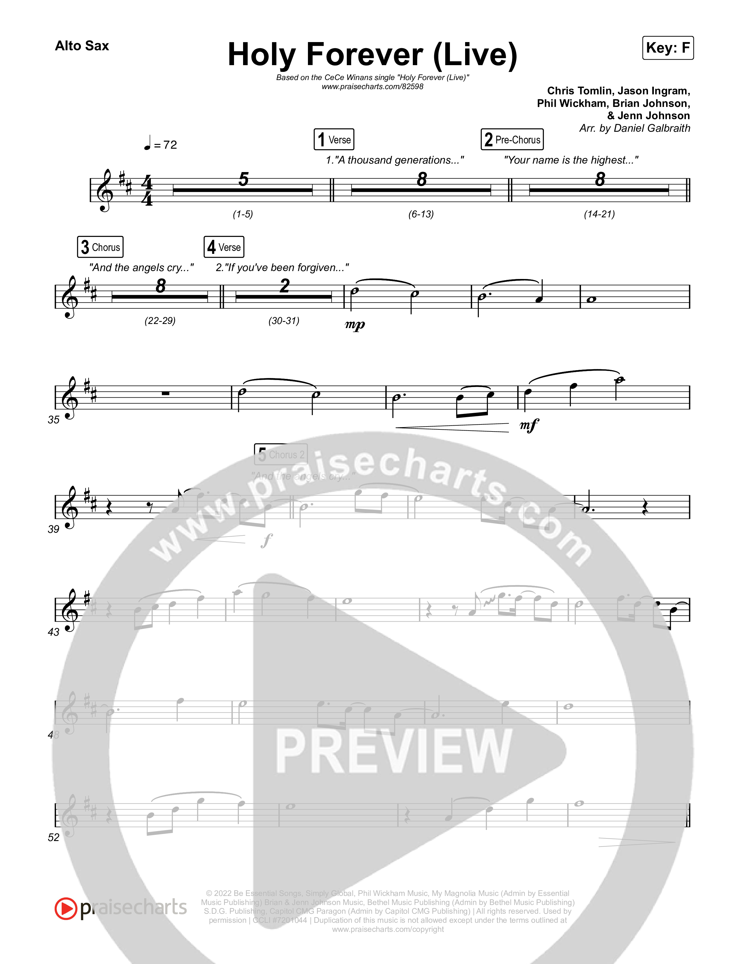 Holy Forever (Live) Sax Pack (CeCe Winans)