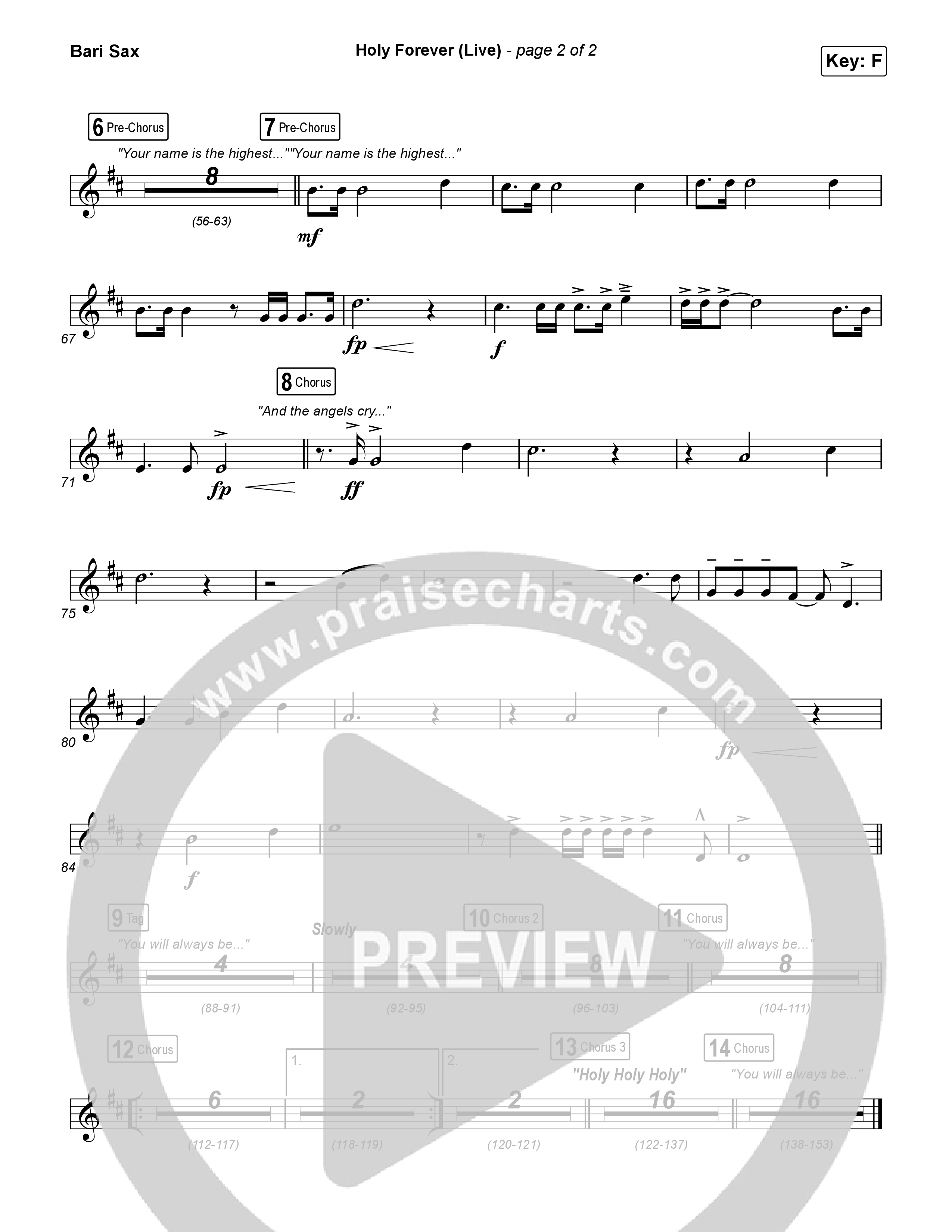 Holy Forever (Live) Bari Sax (CeCe Winans)