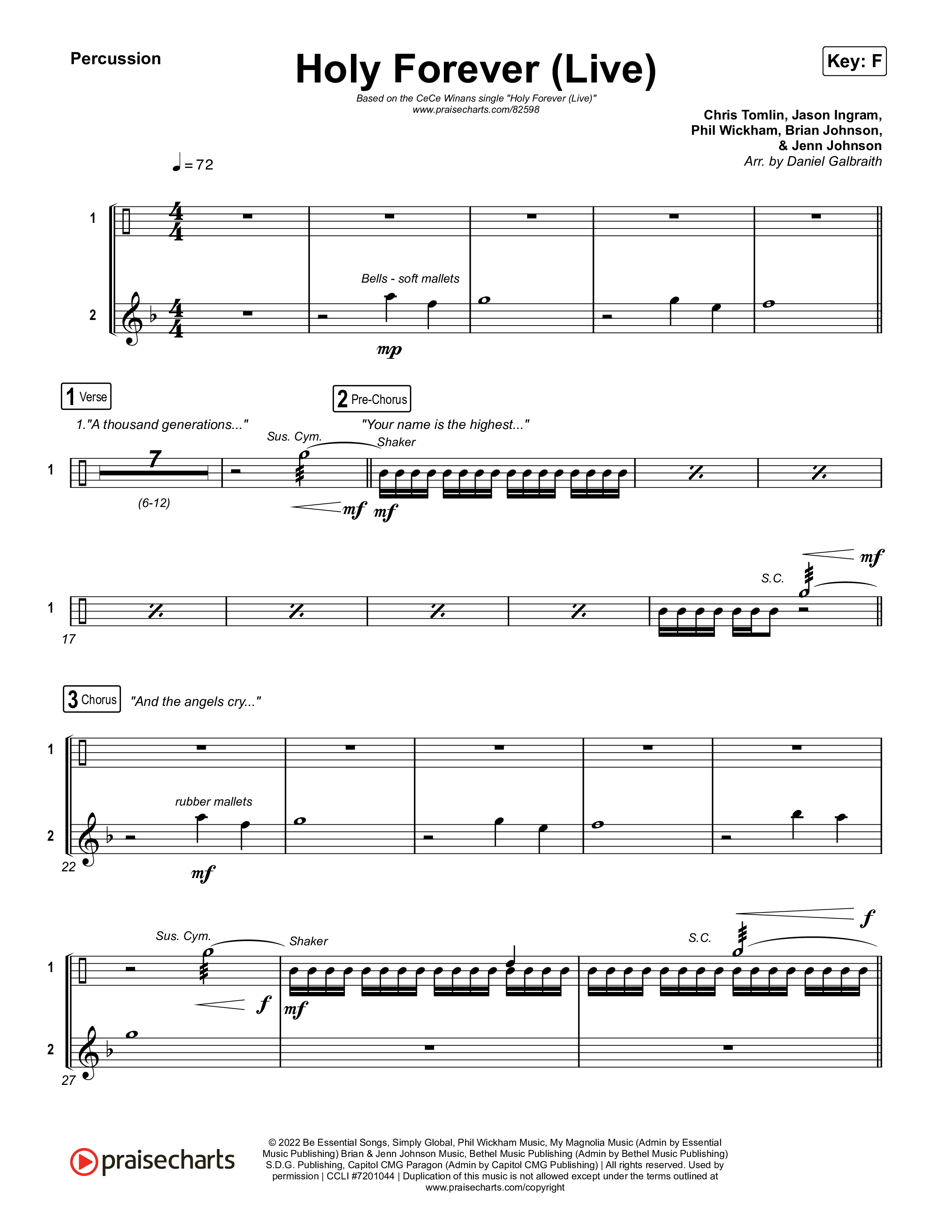 Holy Forever (Live) Percussion (CeCe Winans)