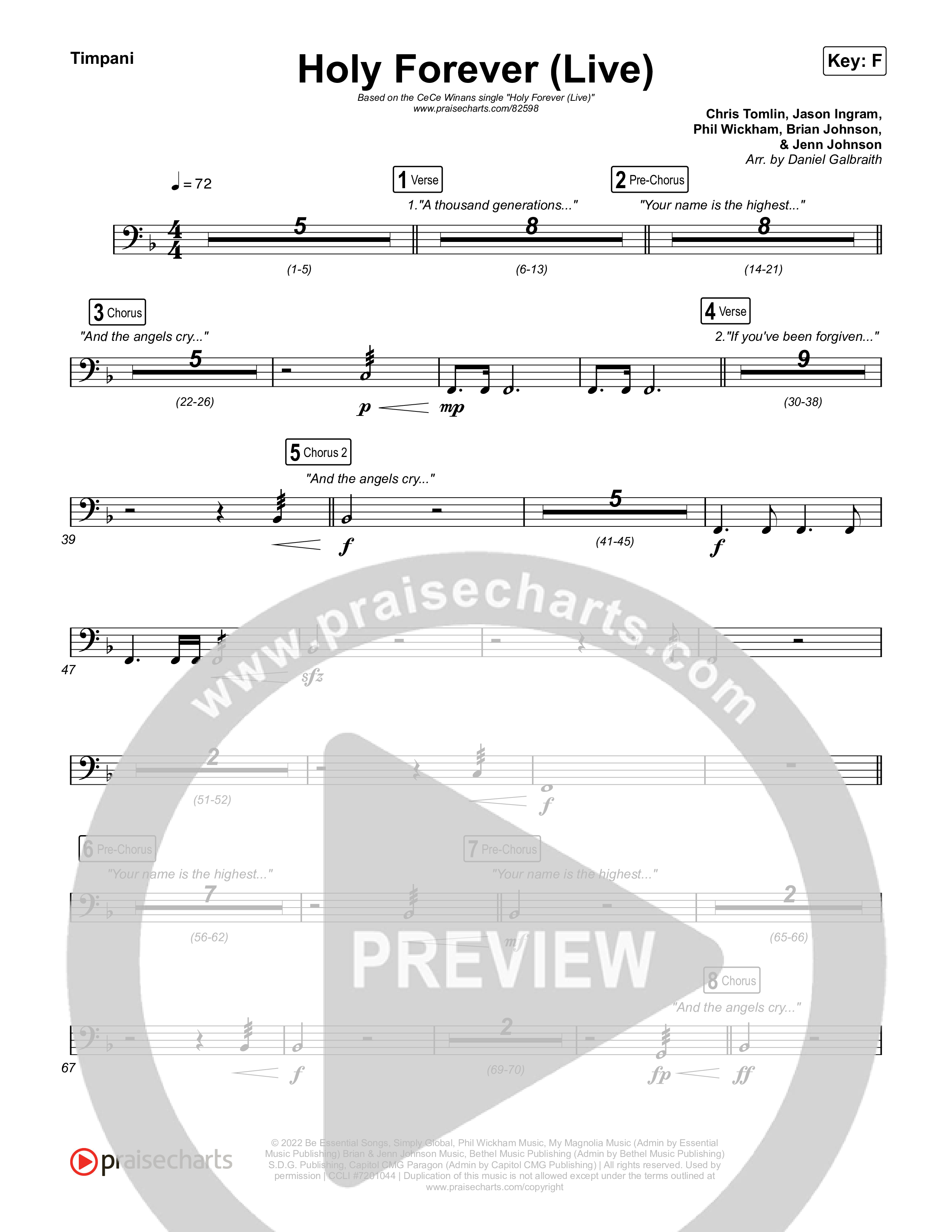 Holy Forever (Live) Timpani (CeCe Winans)