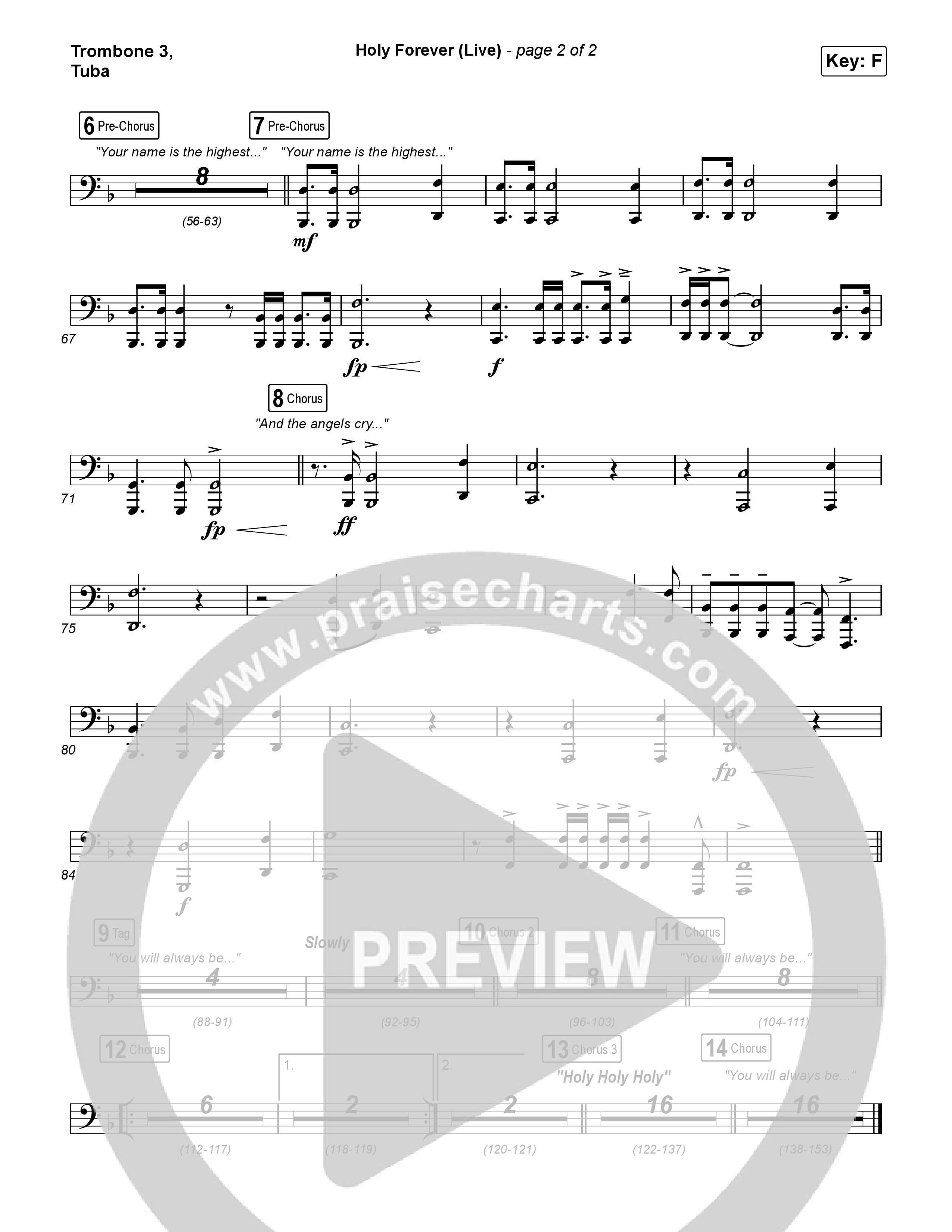 Holy Forever (Live) Trombone 3/Tuba (CeCe Winans)