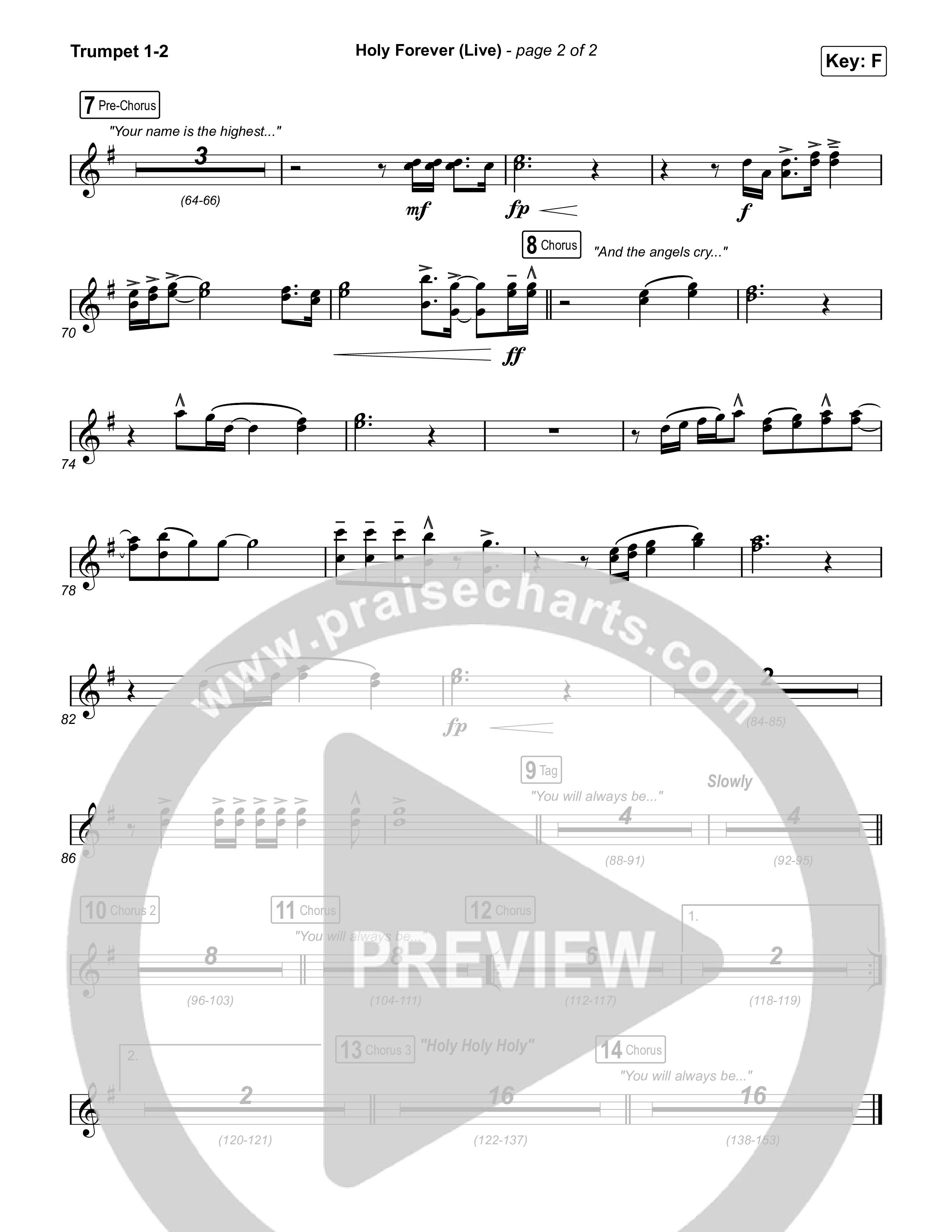 Holy Forever (Live) Trumpet 1,2 (CeCe Winans)