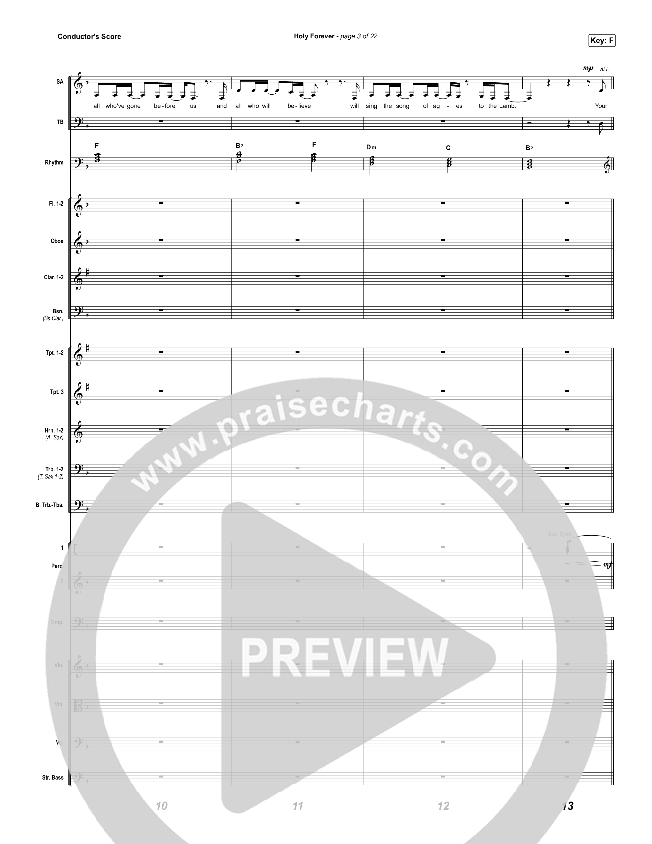 Holy Forever (Single Version) Conductor's Score (CeCe Winans)