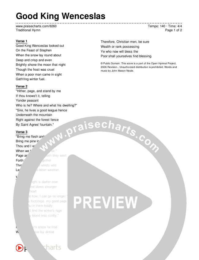 Good King Wenceslas Lyrics (Traditional Hymn)