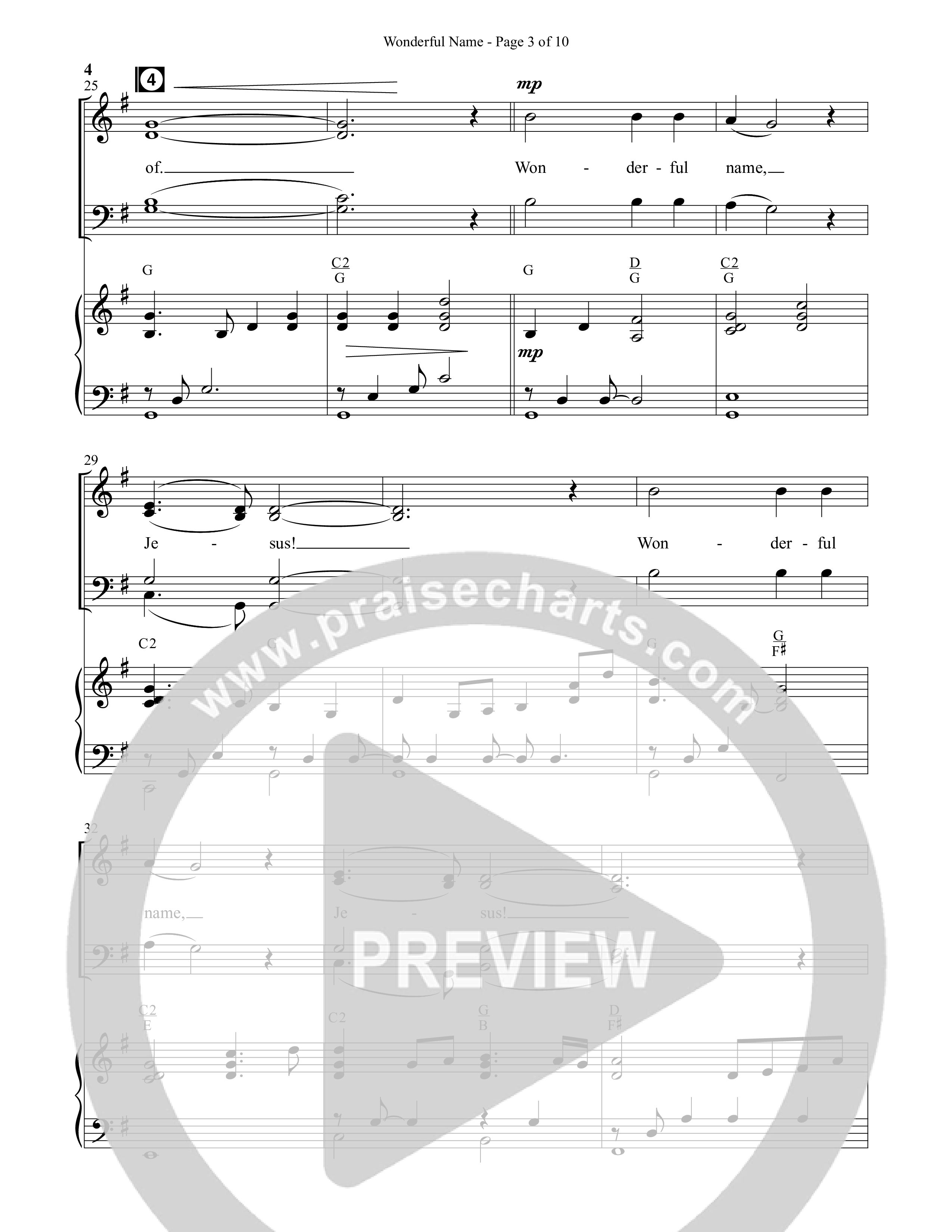 Wonderful Name (Choral Anthem SATB) Anthem (SATB/Piano) (Semsen Music / Arr. John Bolin / Orch. Cliff Duren)