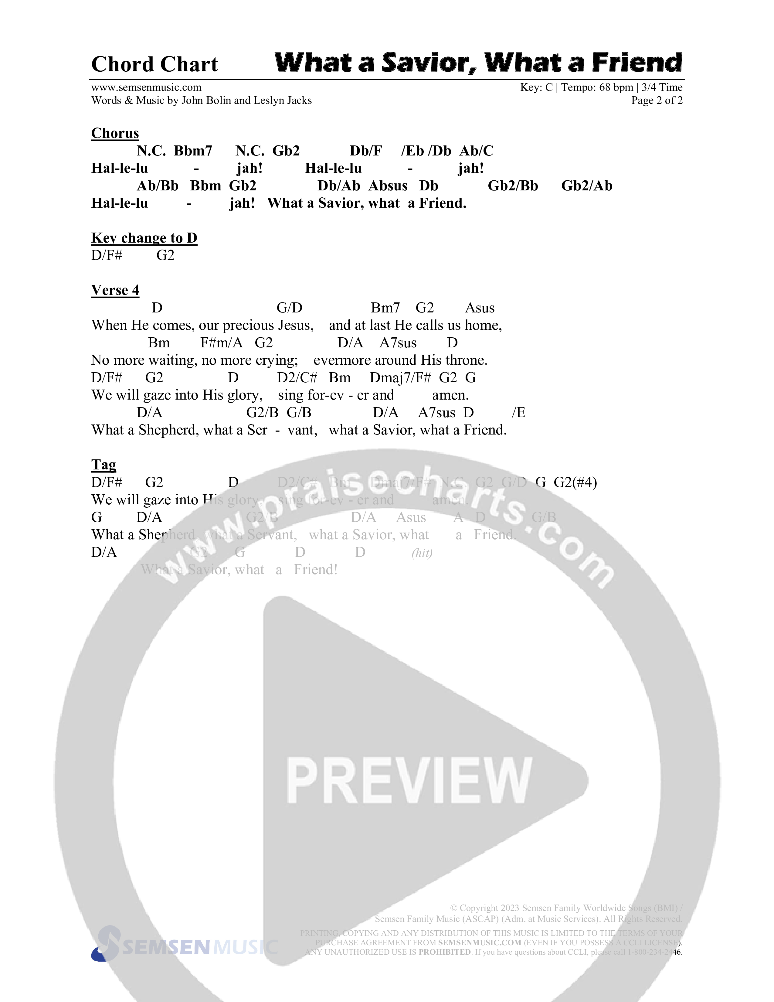 What A Savior What A Friend (Choral Anthem SATB) Chords & Lead Sheet (Semsen Music / Arr. John Bolin / Orch. David Shipps)