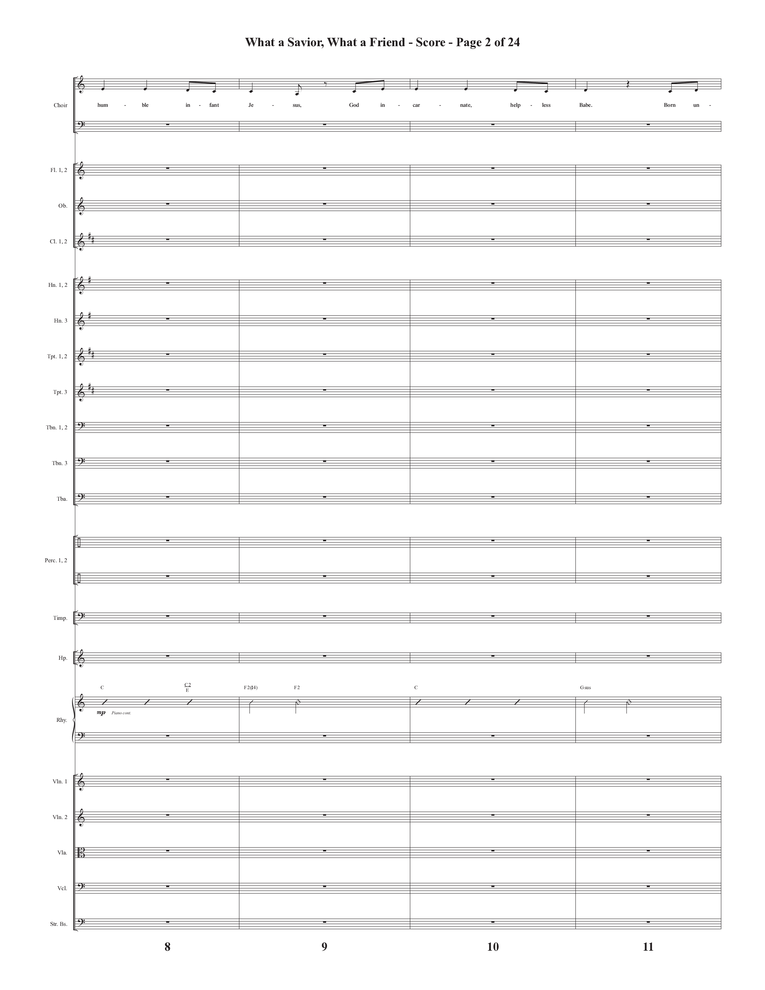 What A Savior What A Friend (Choral Anthem SATB) Conductor's Score (Semsen Music / Arr. John Bolin / Orch. David Shipps)