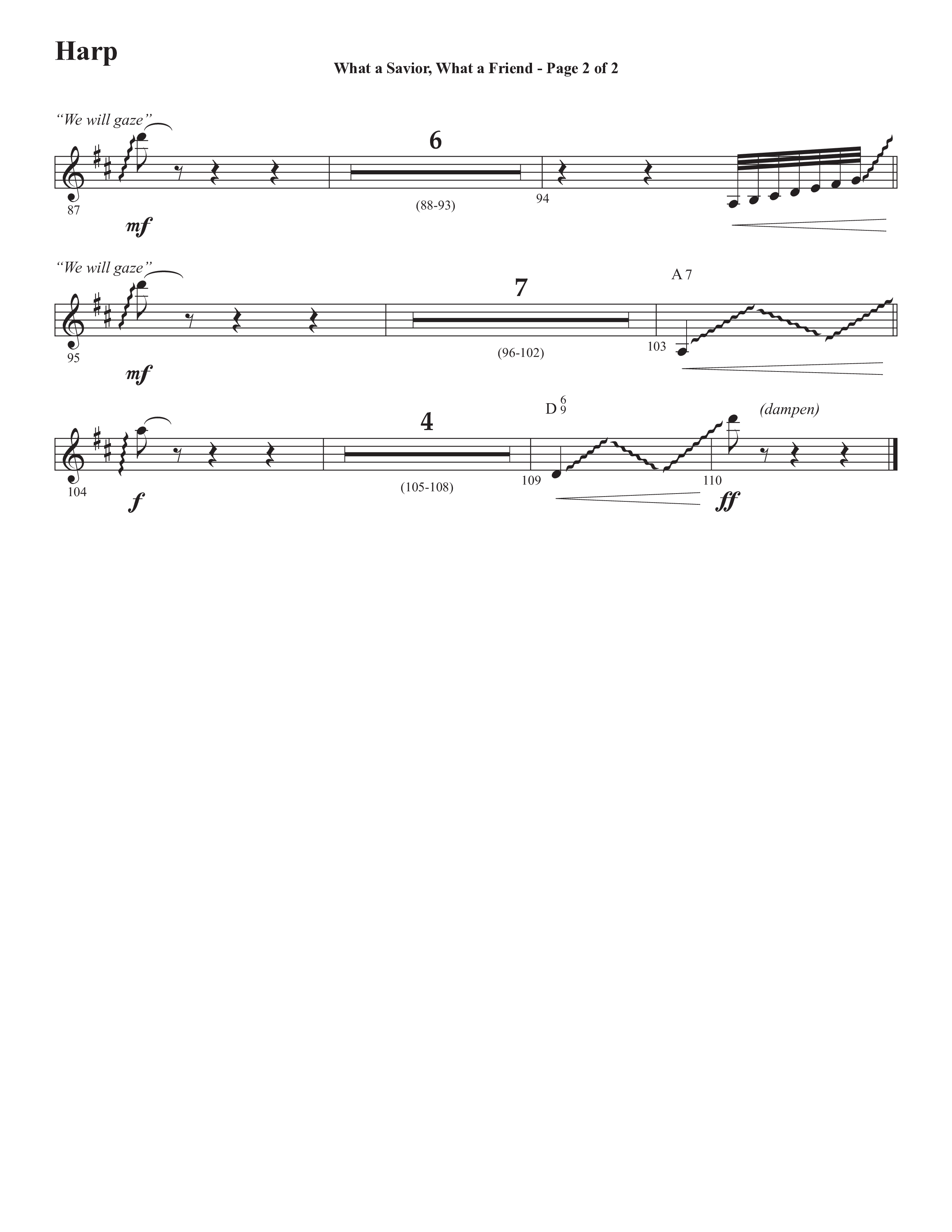 What A Savior What A Friend (Choral Anthem SATB) Harp (Semsen Music / Arr. John Bolin / Orch. David Shipps)