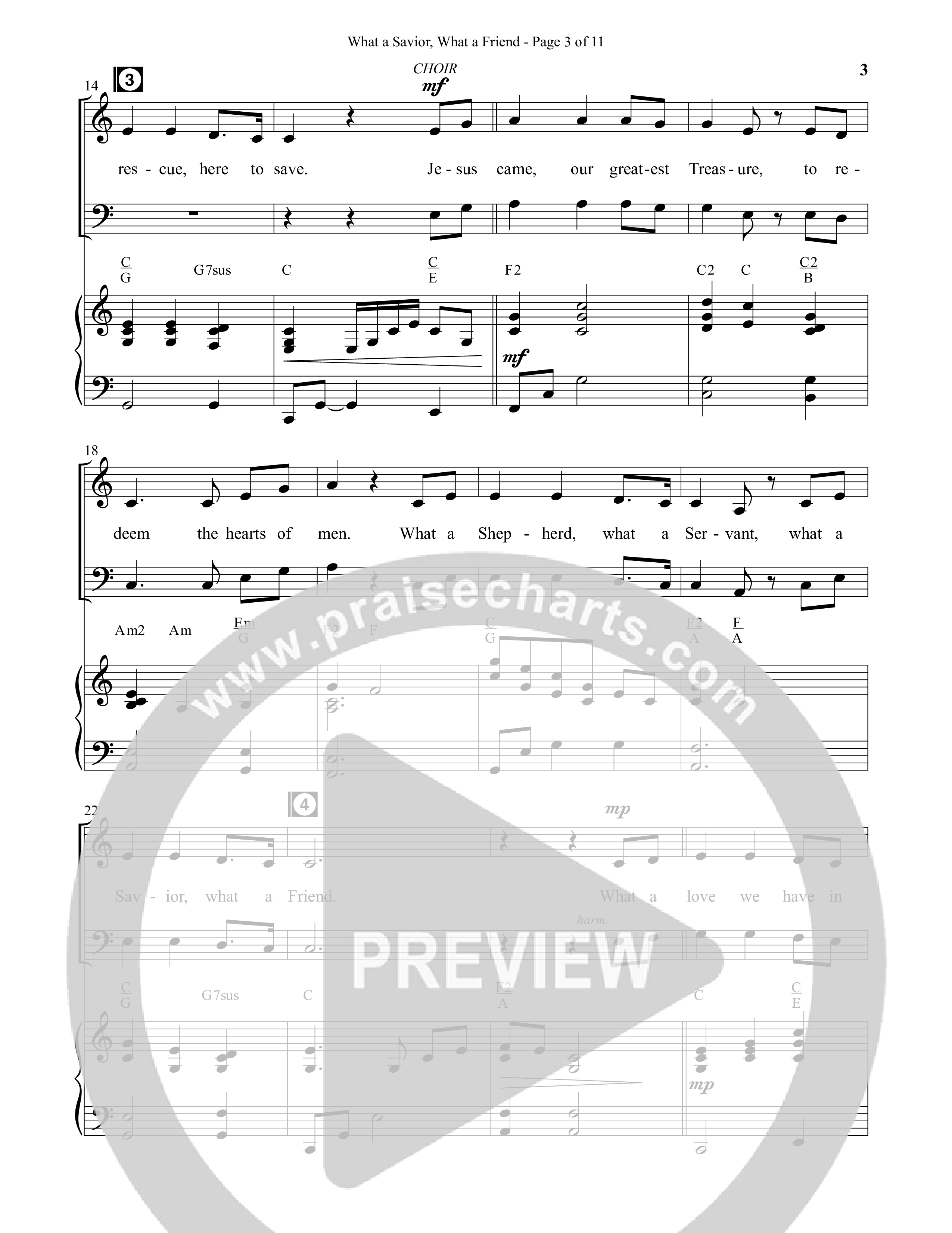 What A Savior What A Friend (Choral Anthem SATB) Anthem (SATB/Piano) (Semsen Music / Arr. John Bolin / Orch. David Shipps)