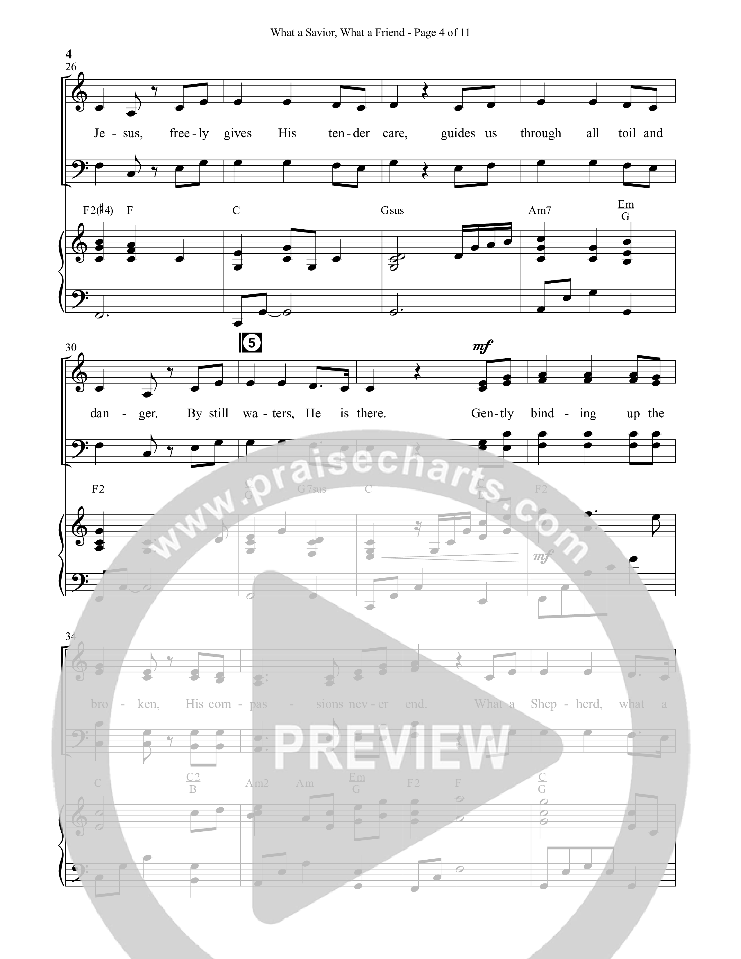 What A Savior What A Friend (Choral Anthem SATB) Anthem (SATB/Piano) (Semsen Music / Arr. John Bolin / Orch. David Shipps)