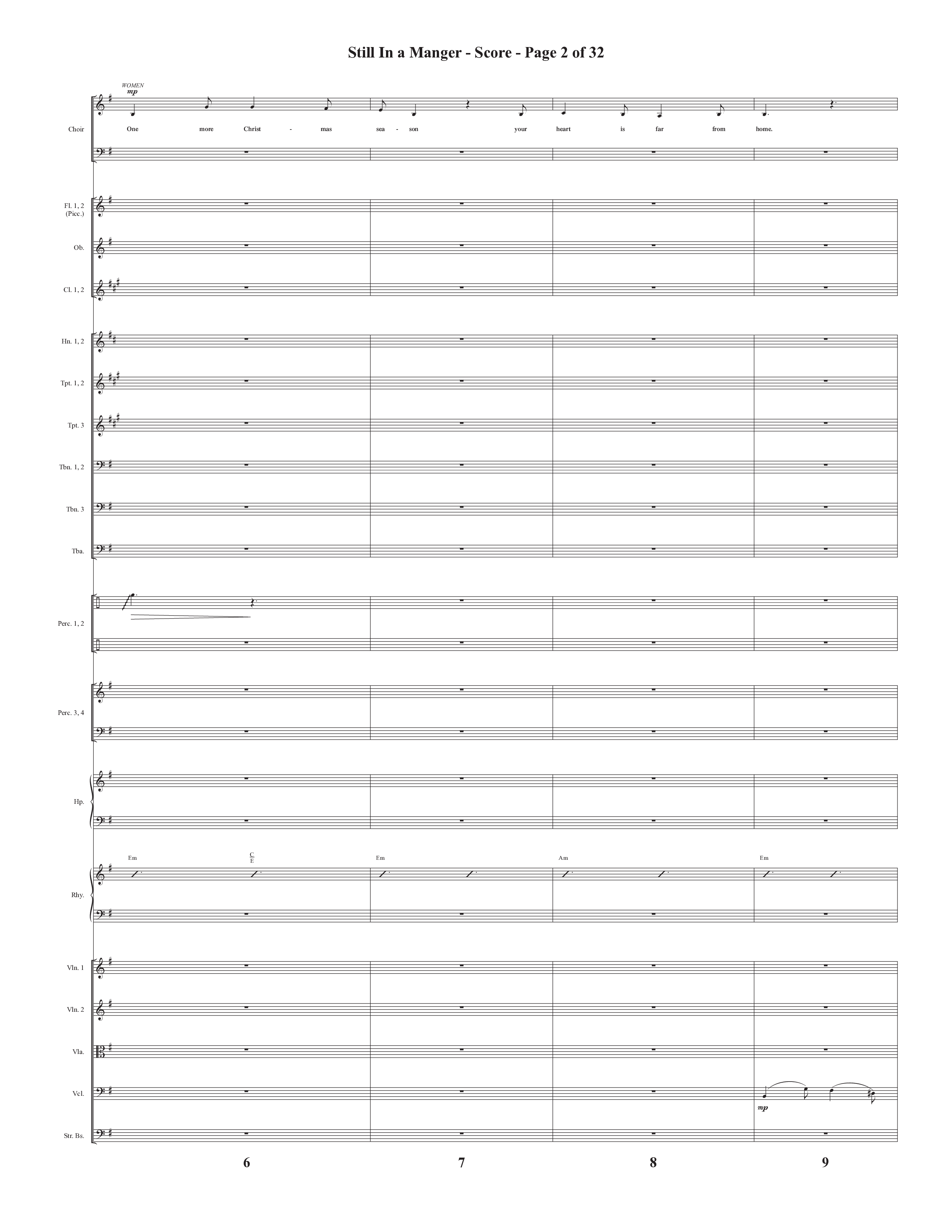 Still In A Manger with What Child Is This (Choral Anthem SATB) Conductor's Score (Semsen Music / Arr. Daniel Semsen)