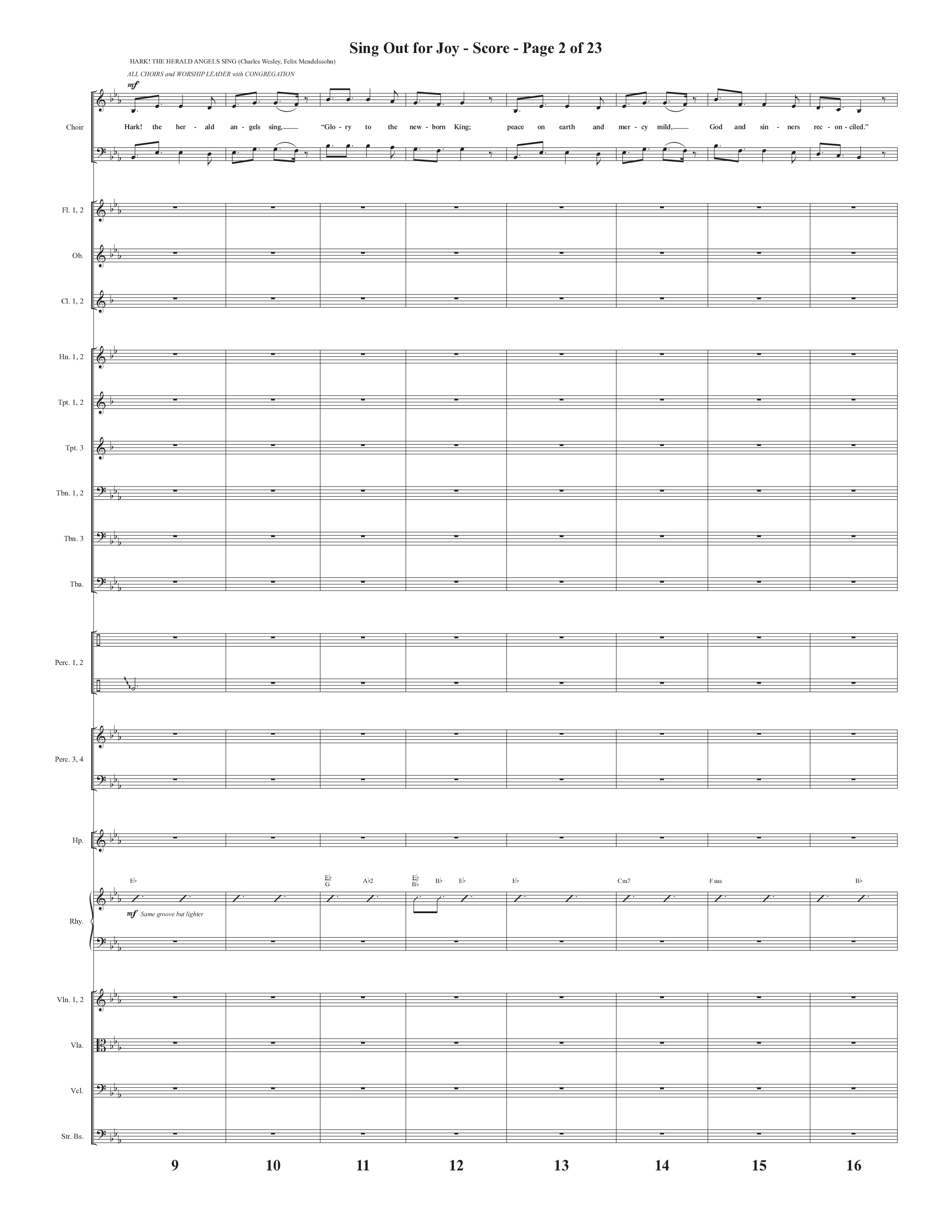 Sing Out For Joy (Choral Anthem SATB) Conductor's Score (Semsen Music / Arr. John Bolin / Orch. Cliff Duren)