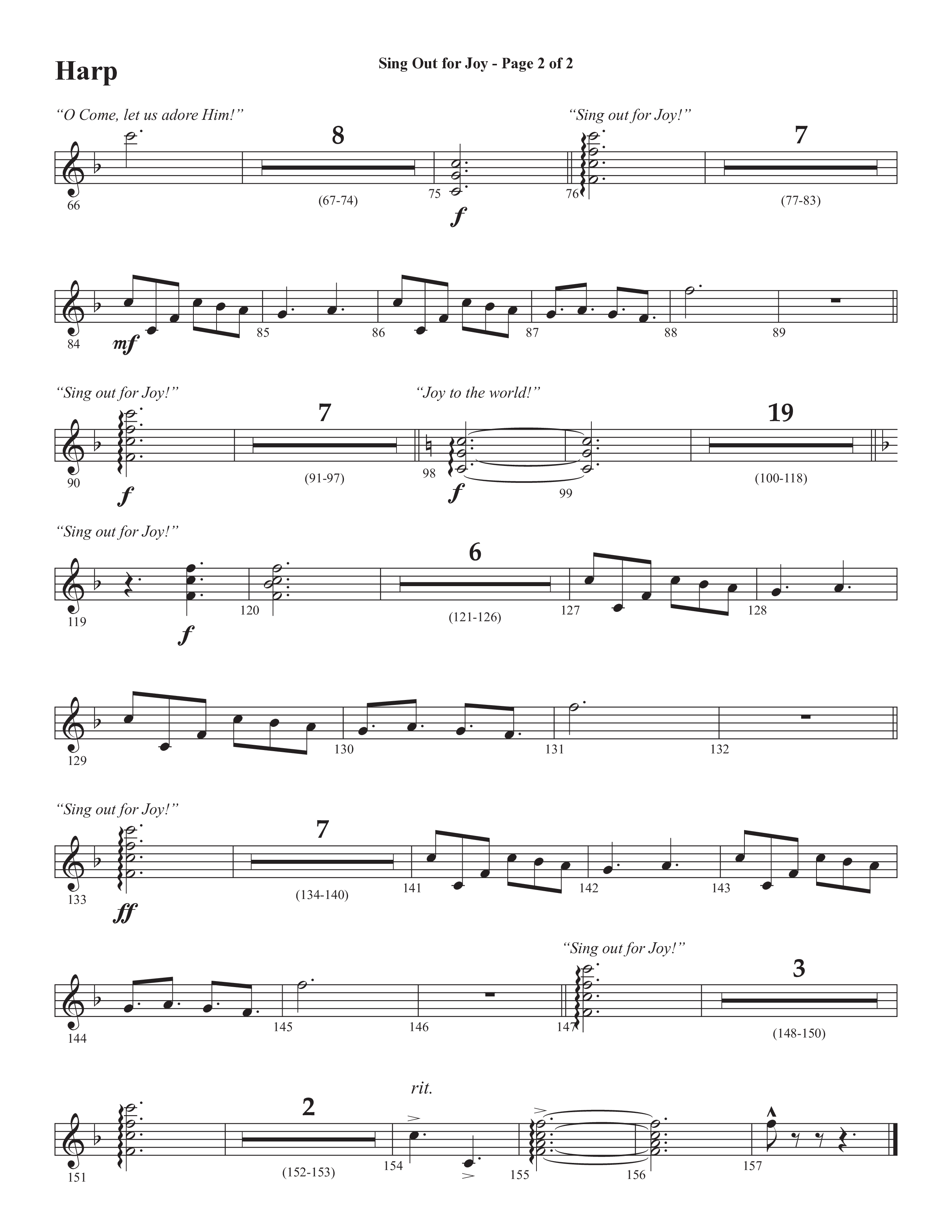 Sing Out For Joy (Choral Anthem SATB) Harp (Semsen Music / Arr. John Bolin / Orch. Cliff Duren)
