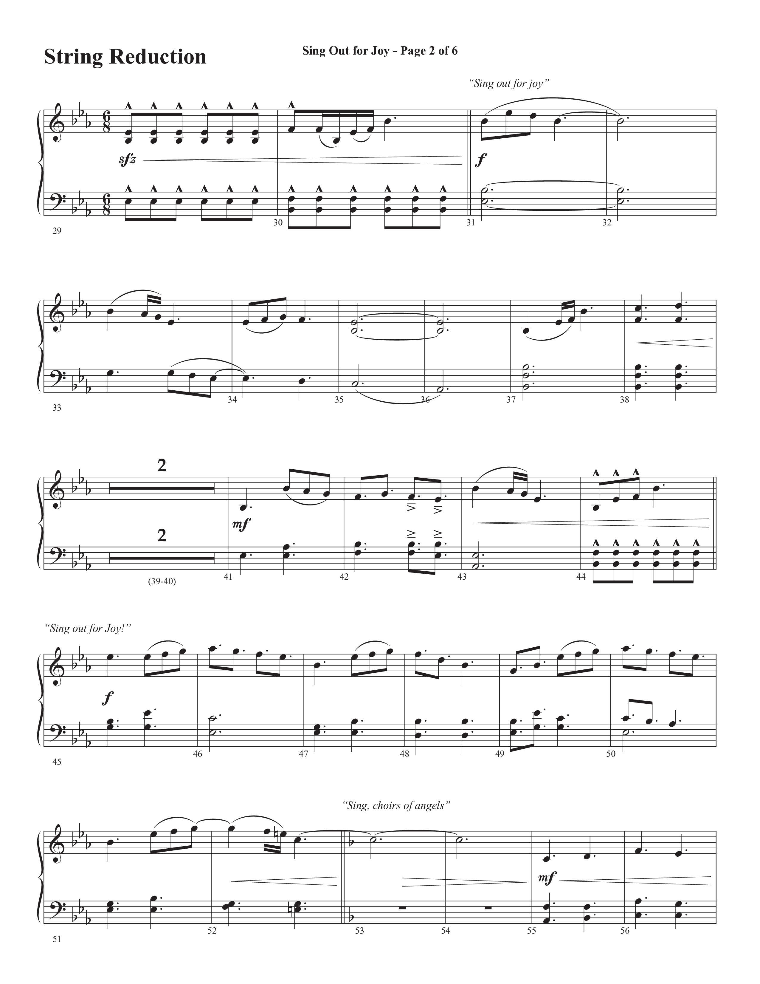 Sing Out For Joy (Choral Anthem SATB) String Reduction (Semsen Music / Arr. John Bolin / Orch. Cliff Duren)