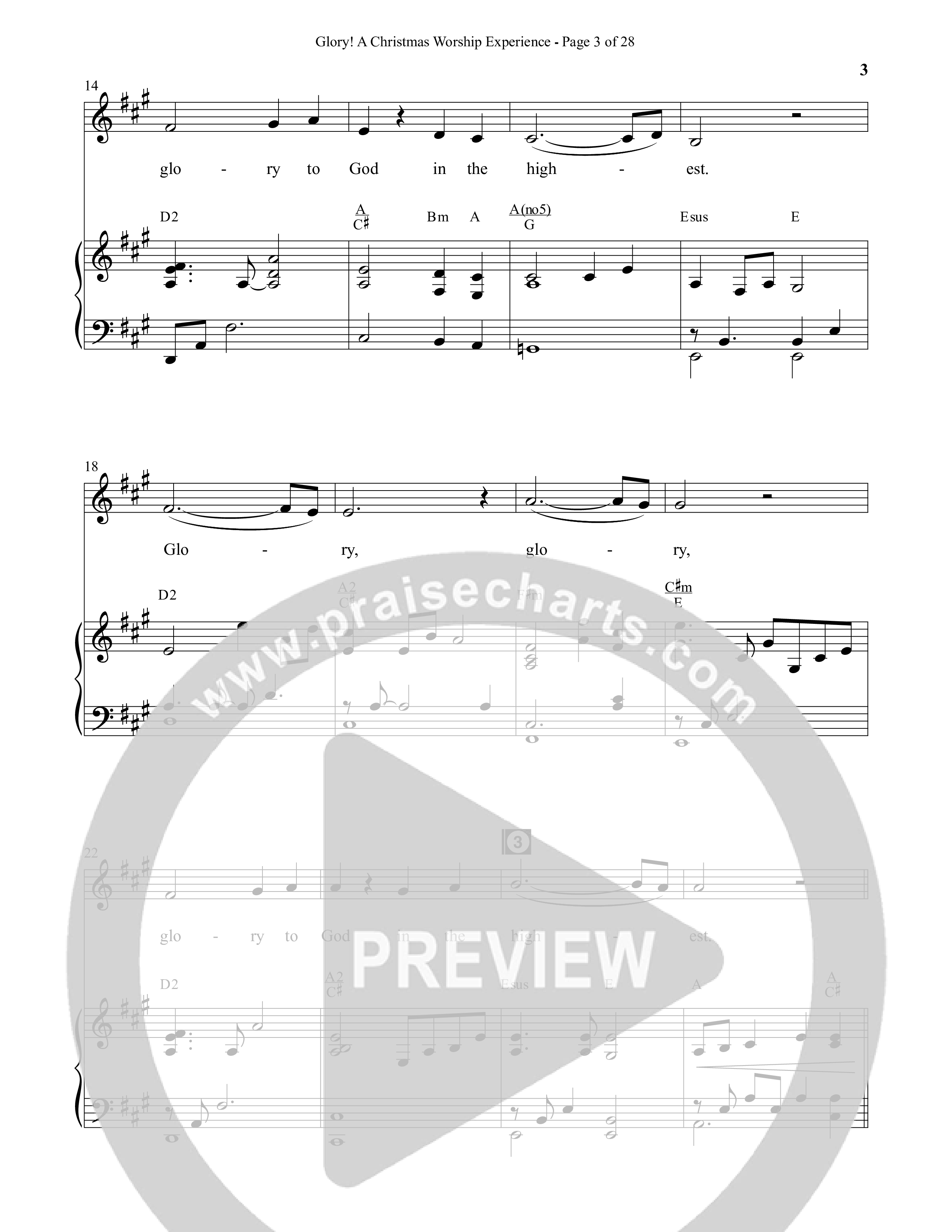 Glory: A Christmas Worship Experience (Choral Anthem SATB) Anthem (SATB/Piano) (Semsen Music / Arr. John Bolin / Orch. Cliff Duren)