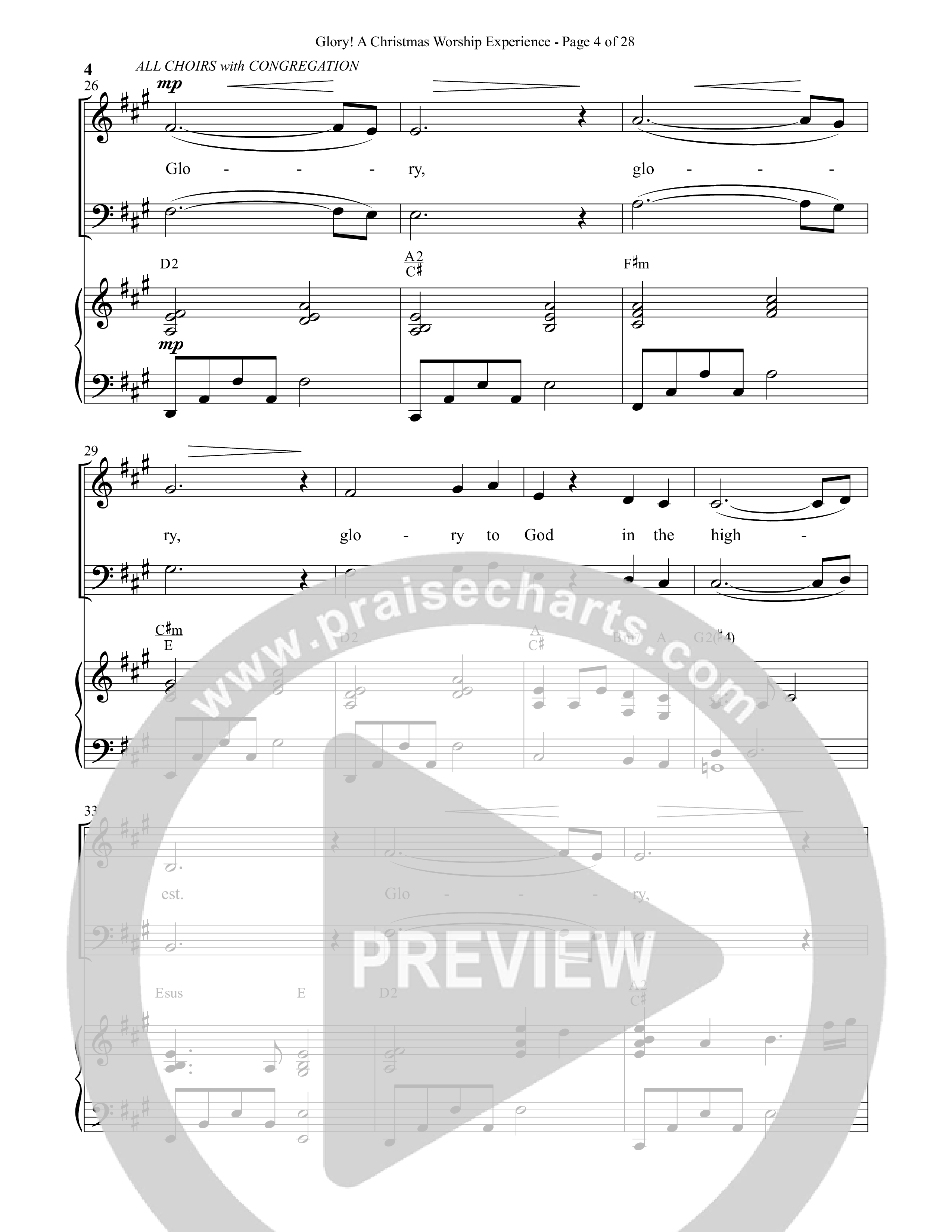 Glory: A Christmas Worship Experience (Choral Anthem SATB) Anthem (SATB/Piano) (Semsen Music / Arr. John Bolin / Orch. Cliff Duren)